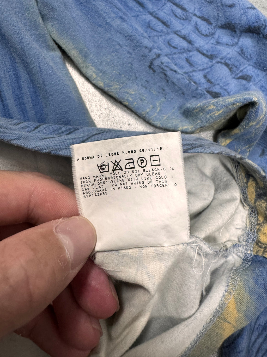 SS2002 Cavalli Crocodile Blue Sky & Sand Longsleeve