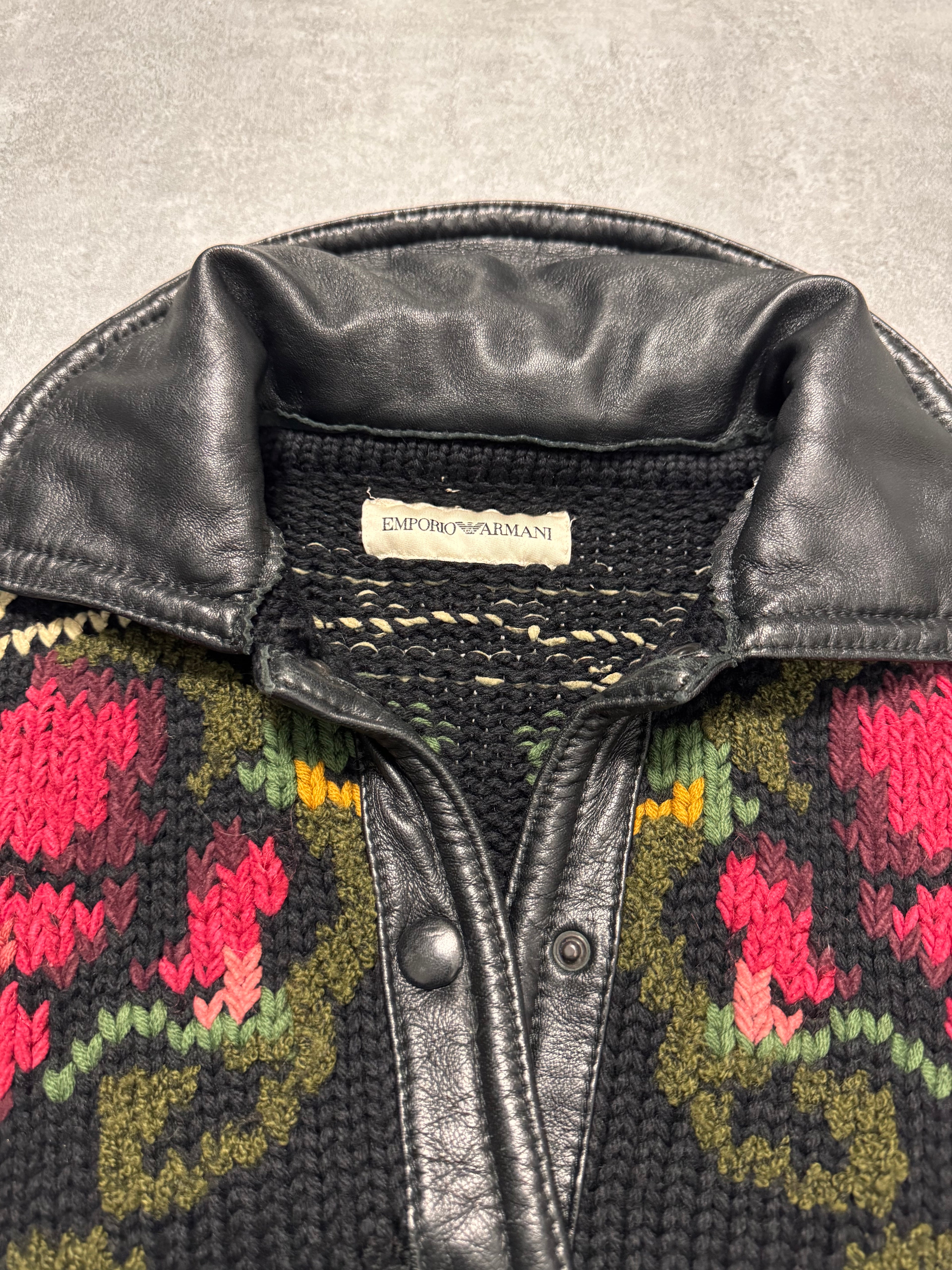 1990s Emporio Armani Wool Flowers Jacket
