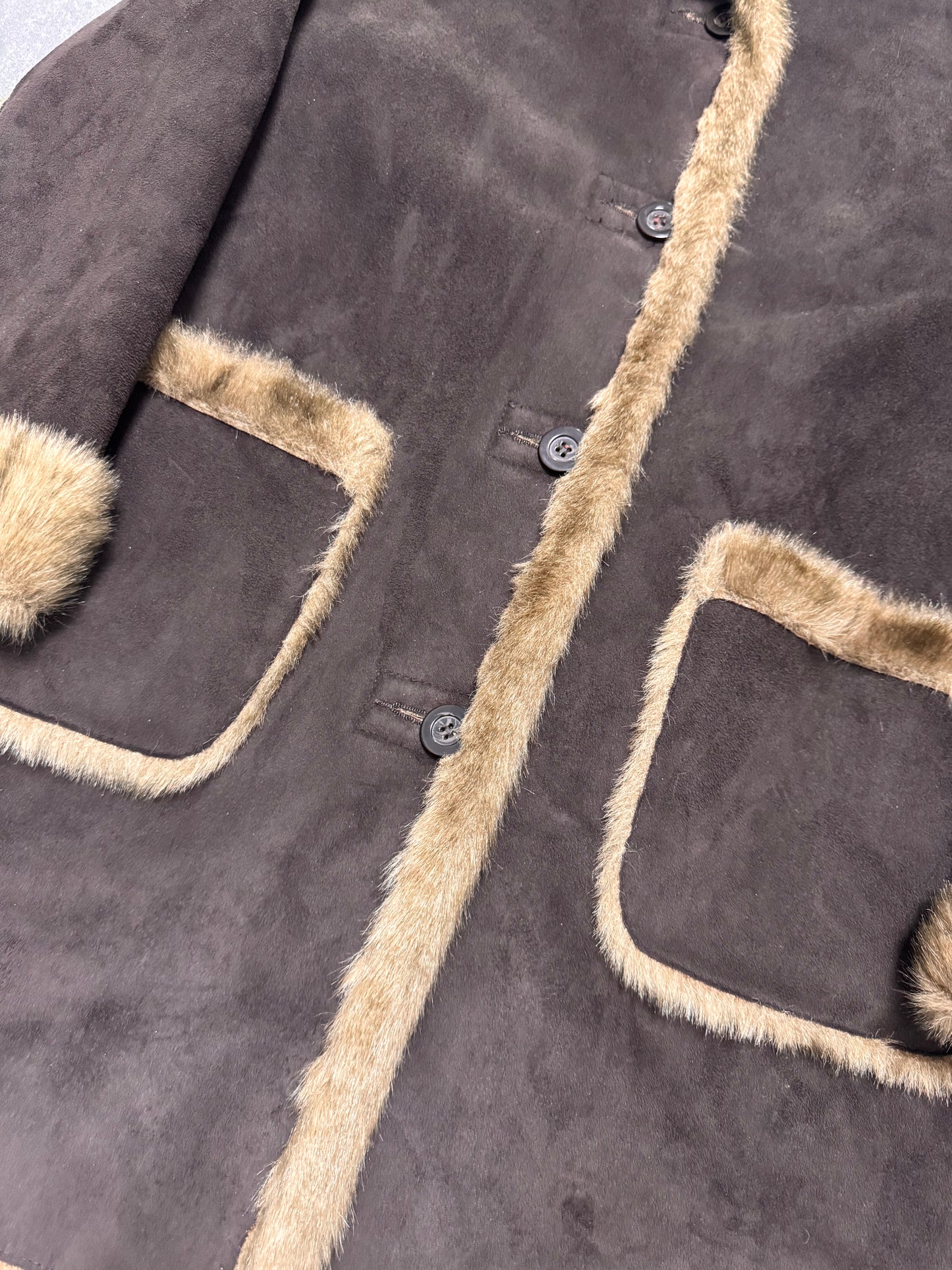 1990s Balmain Faux Fur Reversible Jacket (M)