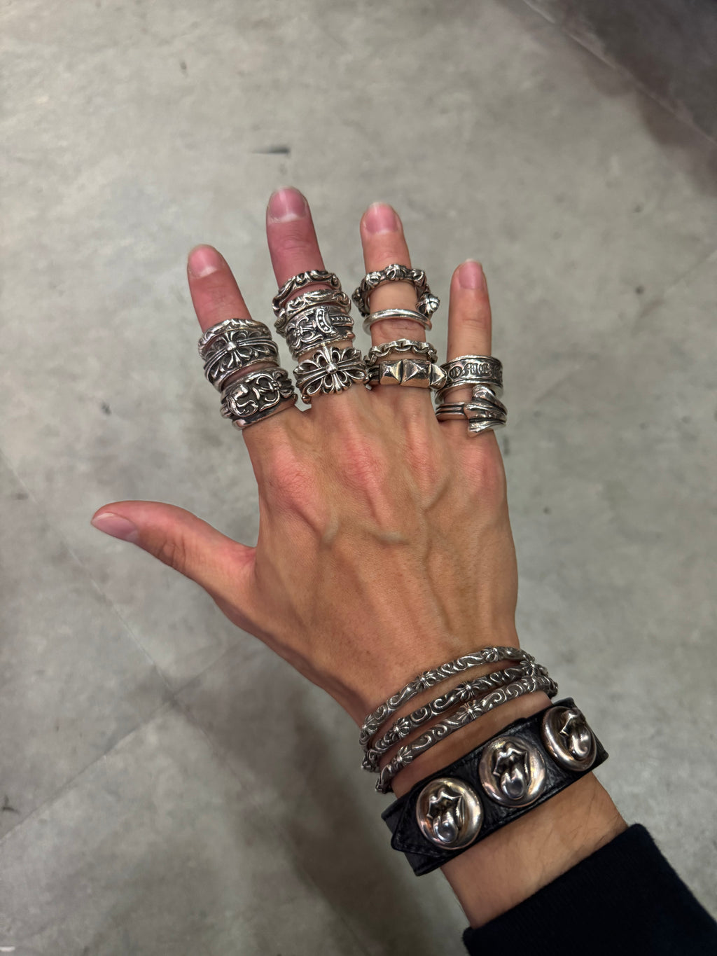 Chrome Hearts Half 720 Silver 925 Ring