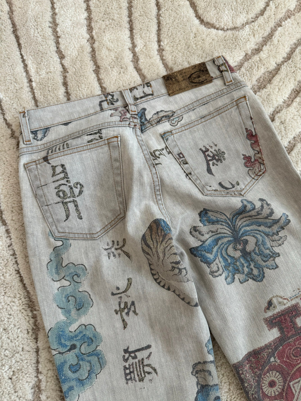 SS05 Cavalli Asian Fantasy Denim Pants (XS)