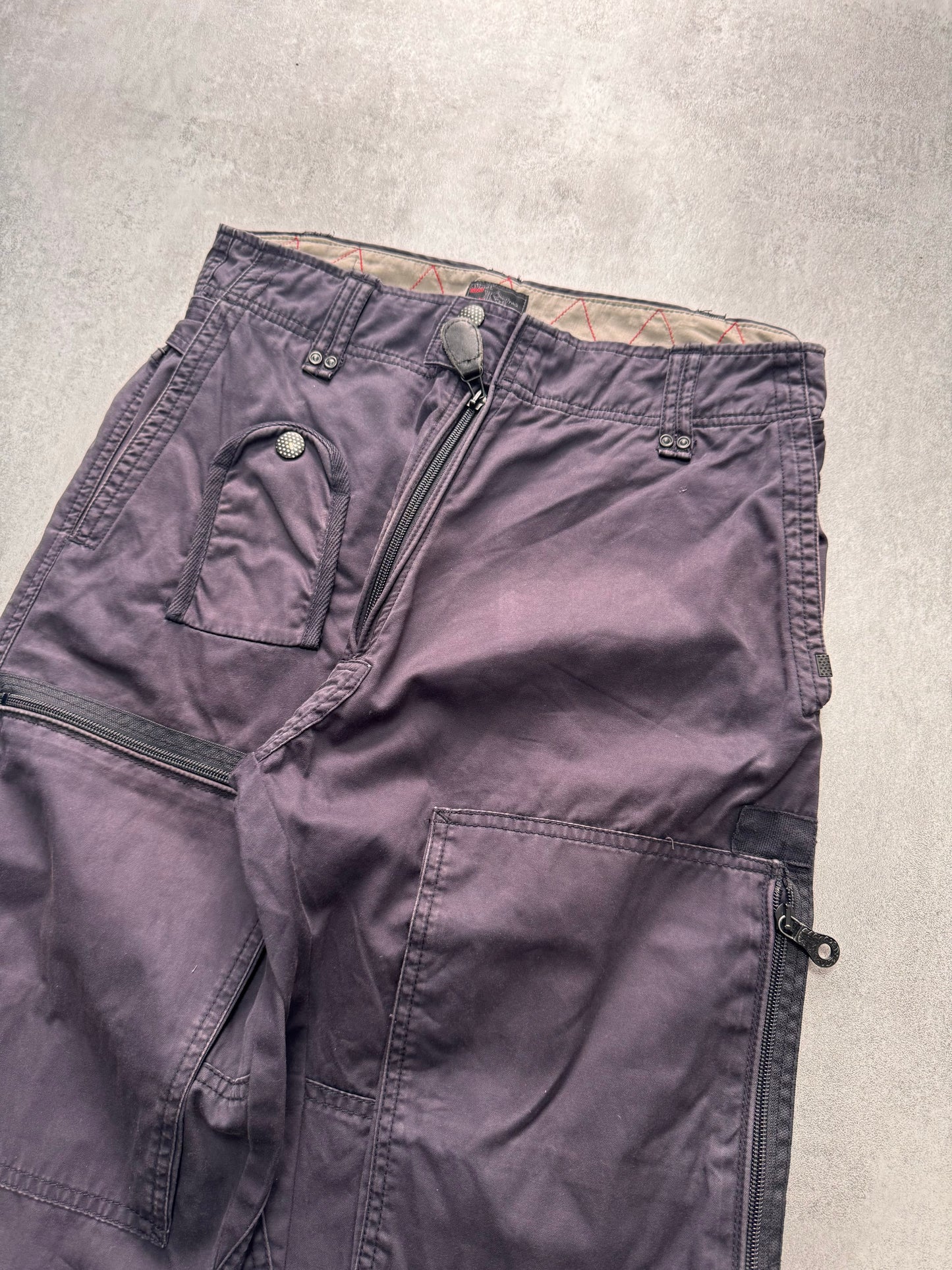 2000s Diesel Cargo Technical Purple Blue Pants (S/M)