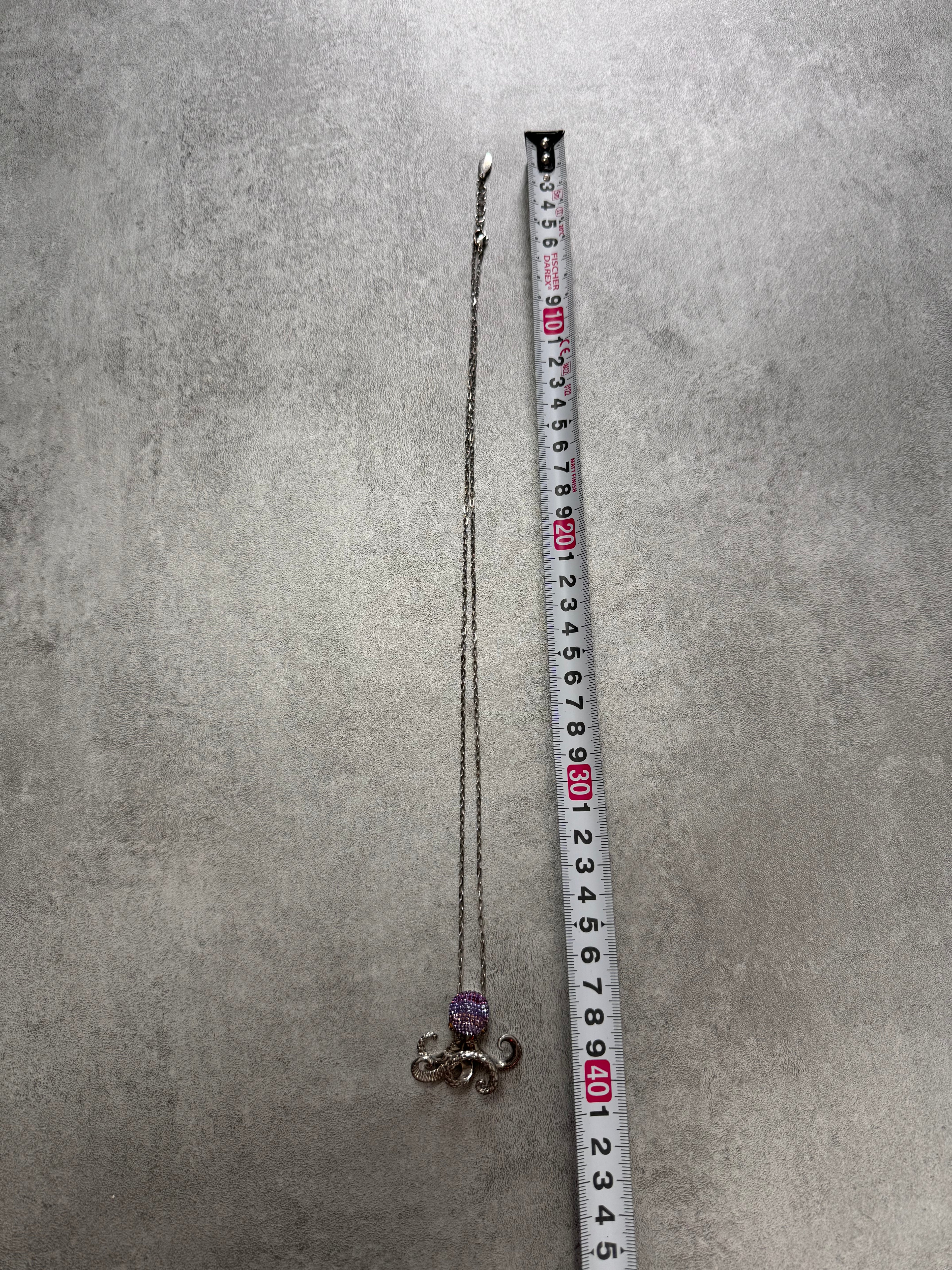 Cavalli Purple Octopus Stainless Steel Necklace