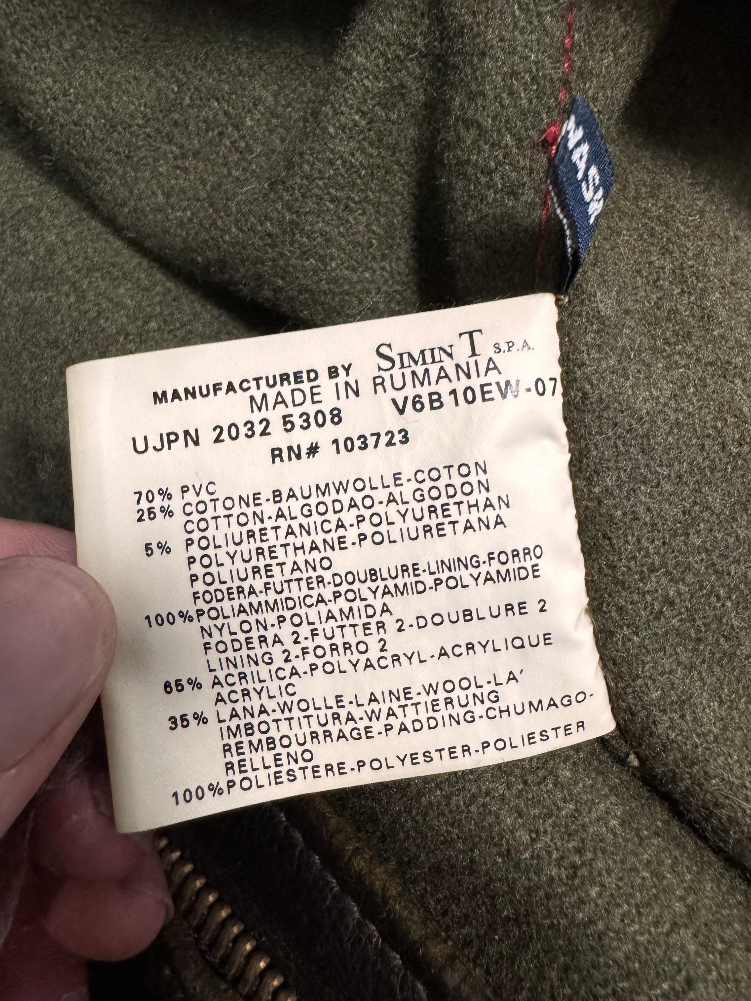 2000s Armani Biker Relief Leather Jacket