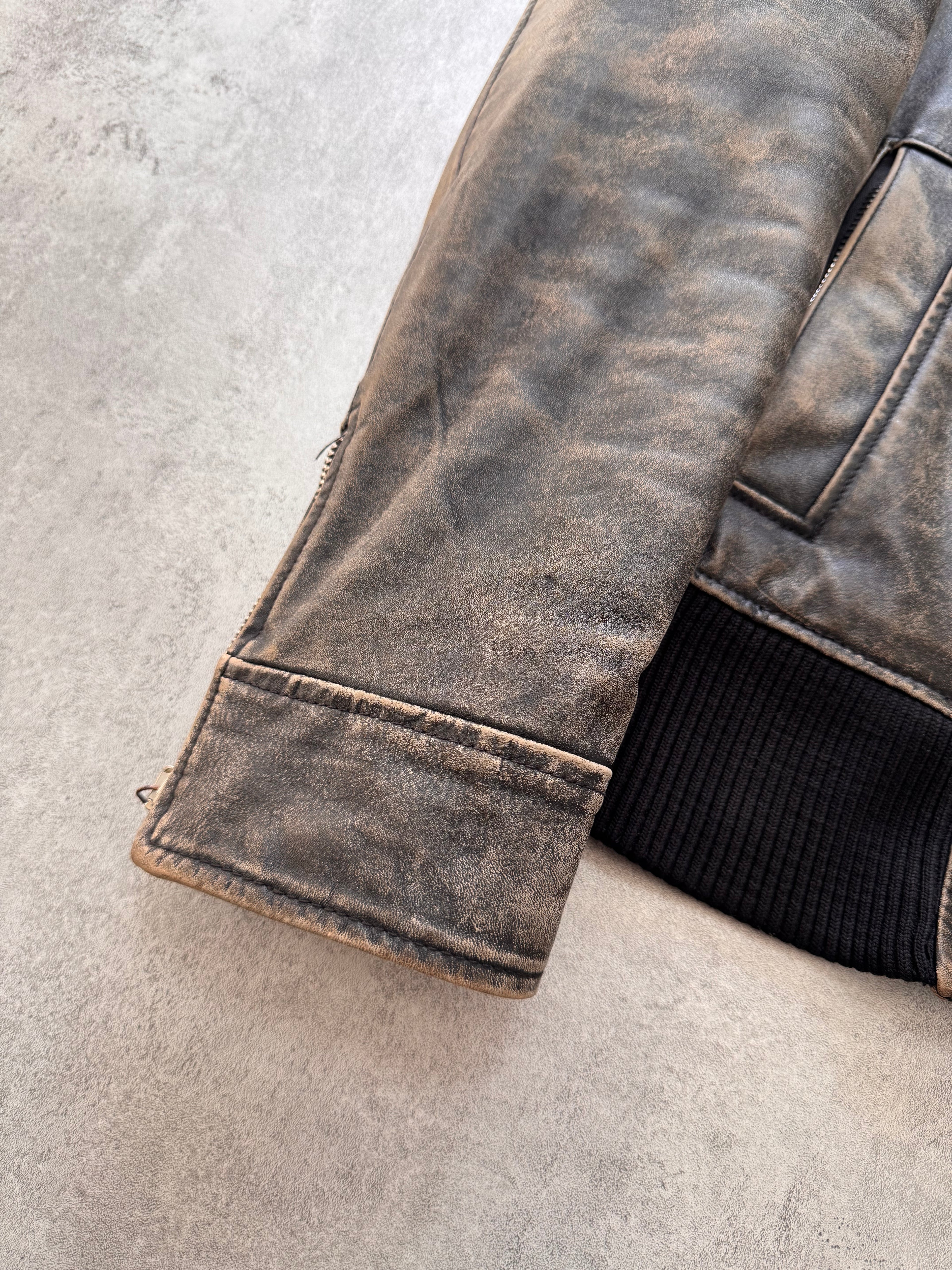 AW2003 Dolce & Gabbana Aged Horse Leather Jacket