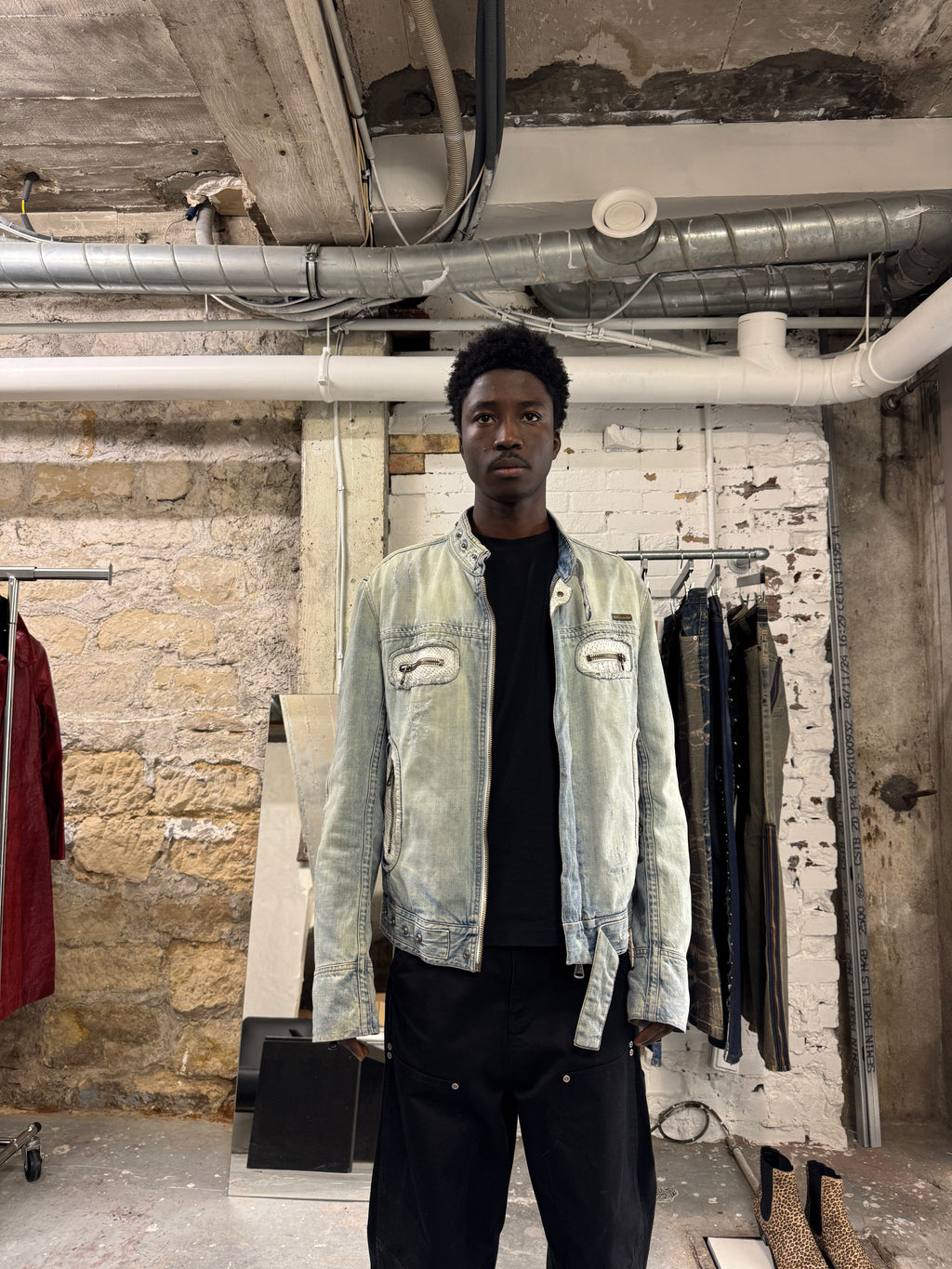 SS2005 Dolce & Gabbana Apocalyptic Biker Denim Jacket (M/L) - 14