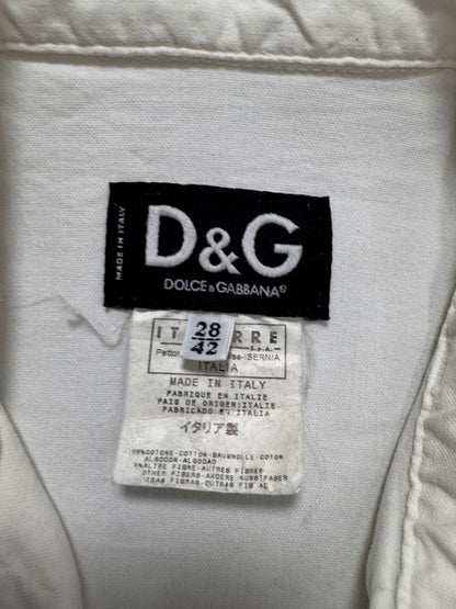 SS2004 Dolce & Gabbana Detachable Zip Cargo White Jacket (XS)