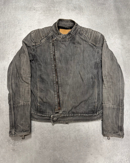 SS2002 Gucci Biker Pro Denim Jacket by Tom Ford (S)