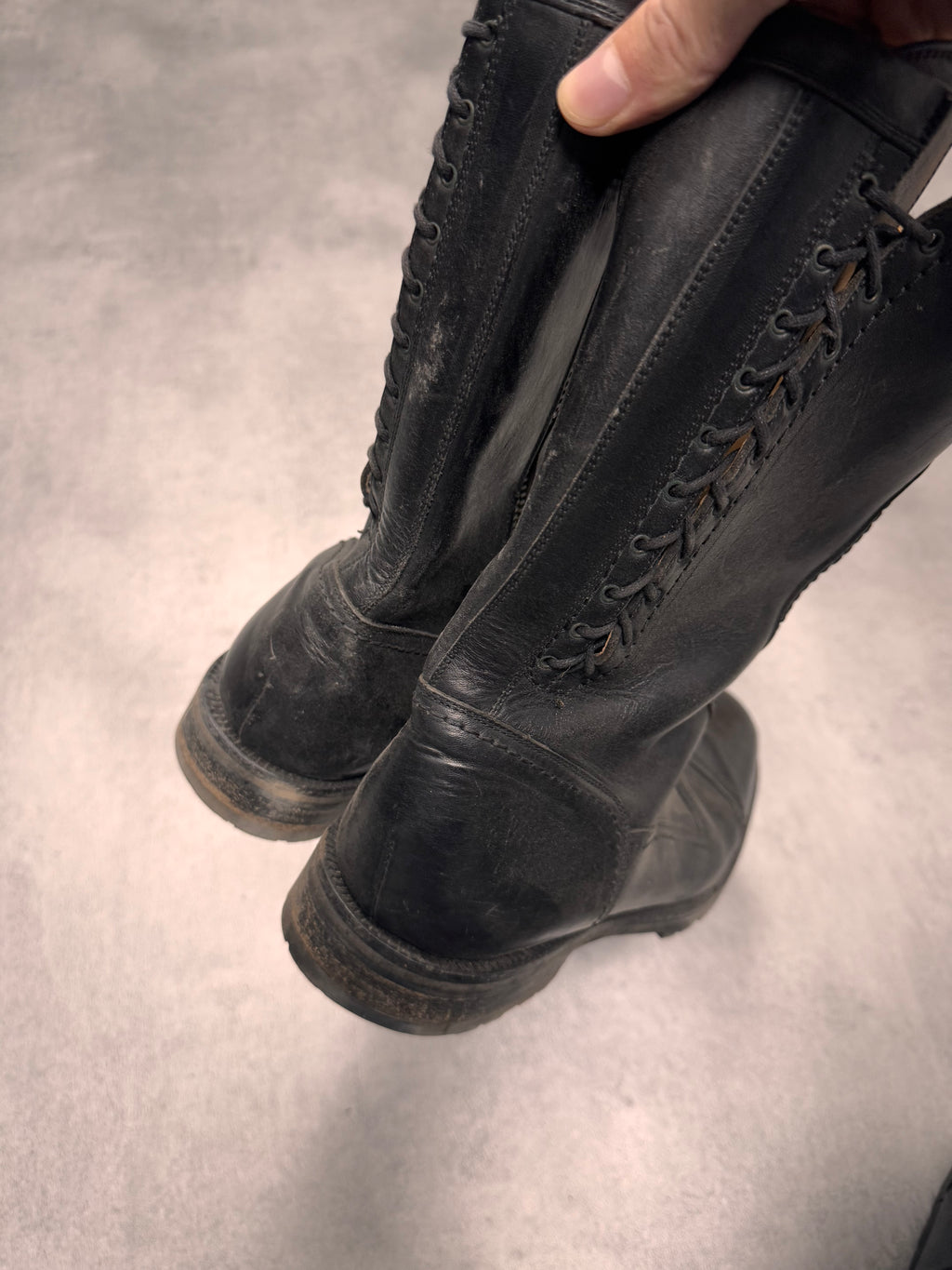 Dolce & Gabbana Black Leather High Boots