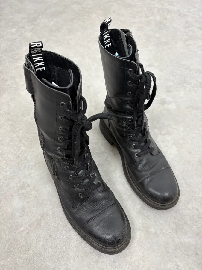 2010s Dirk Bikkembergs Black Ankle Leather Bootd yHpvIBE 3