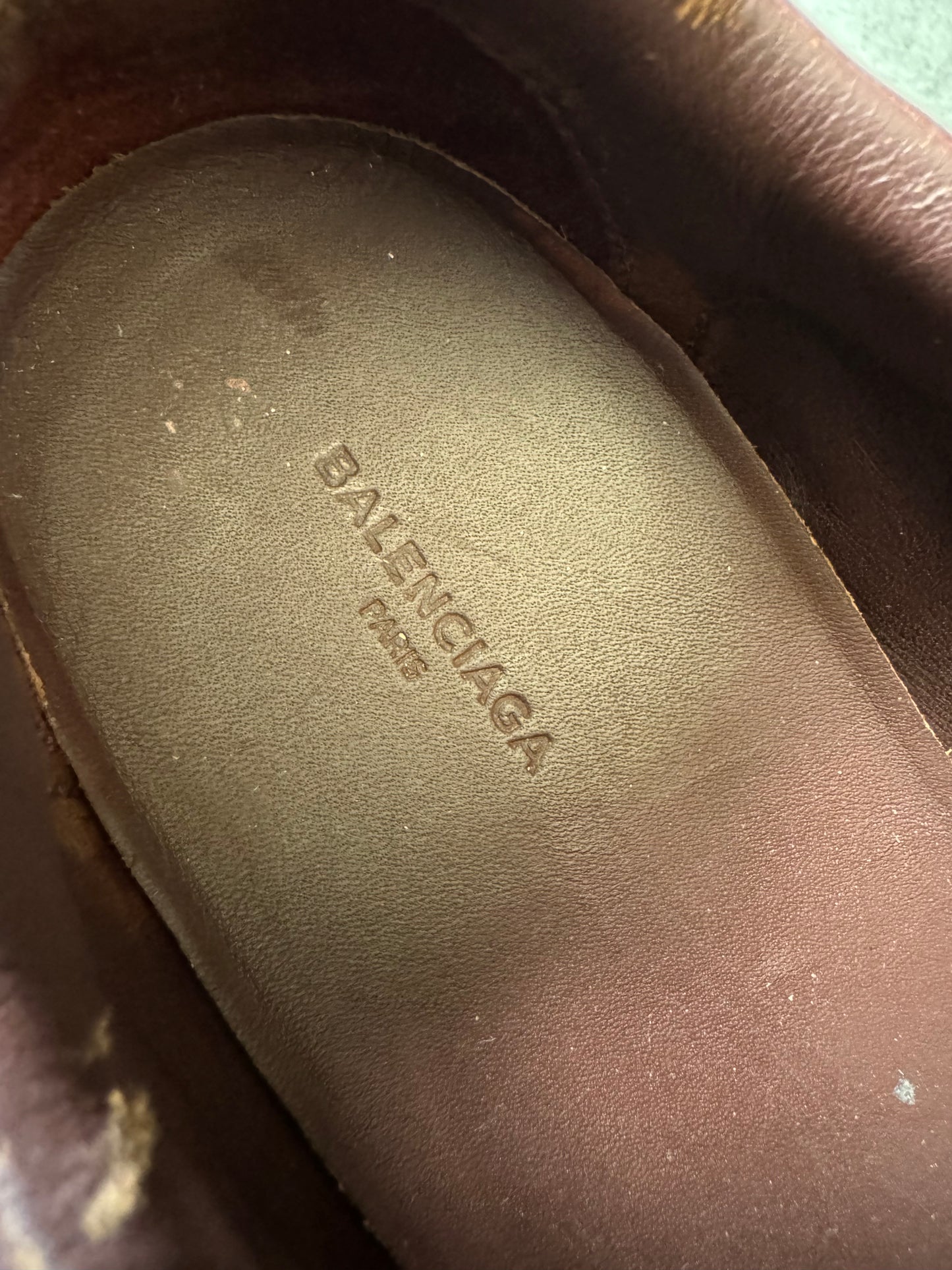 Balenciaga Arena Low Bordeaux Leather Shoes  (39) - 9