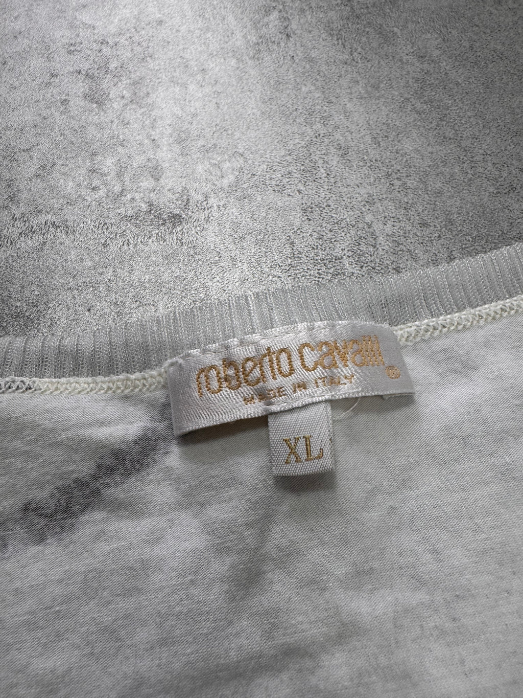 2000s Roberto Cavalli Zebra Marble Tee