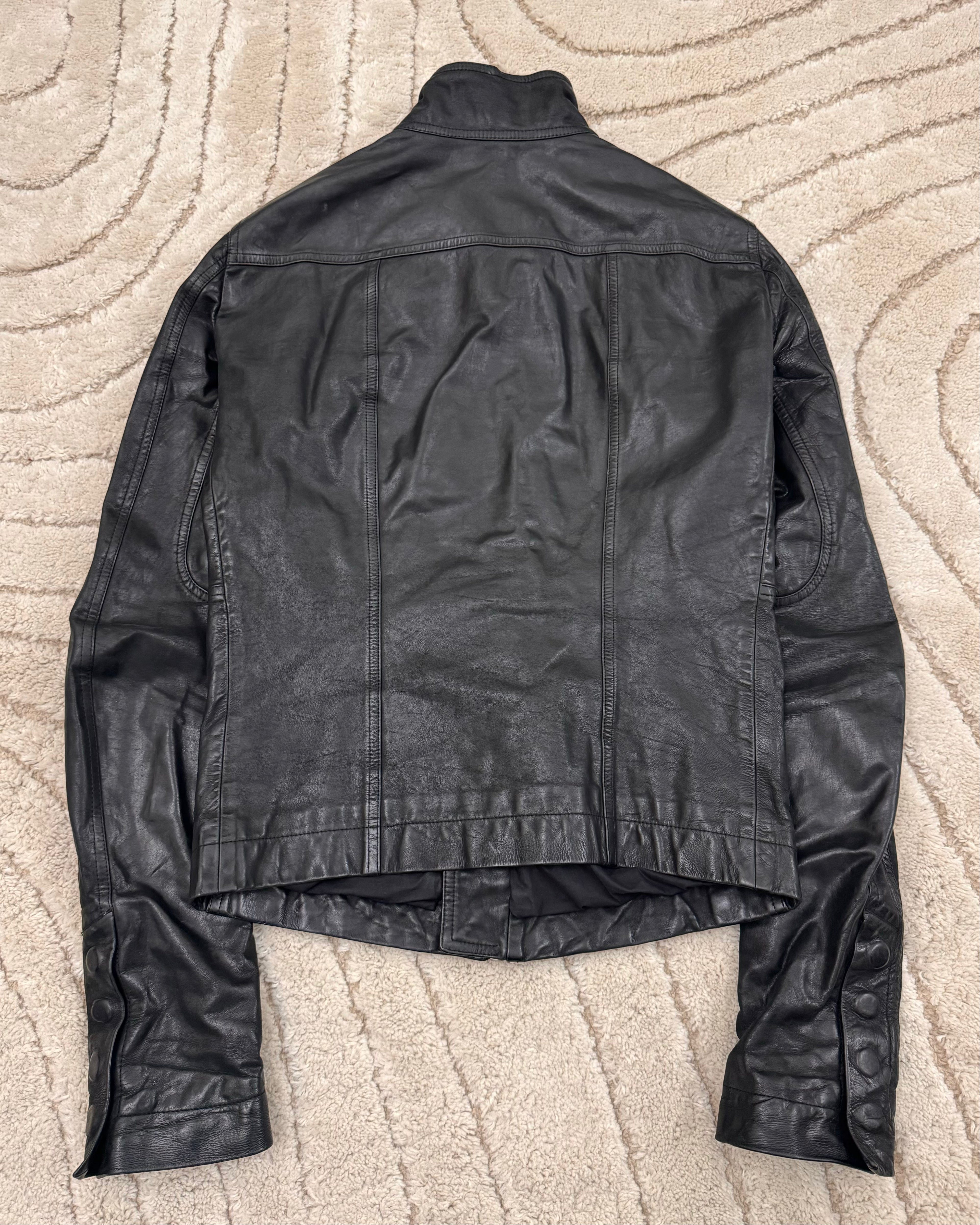 Rick Owens Mollino バイカー カーフ レザー ジャケット (S/M) – Dolce Rick Owens Mollino バイカー カーフ レザー ジャケット (S/M) – Dolce