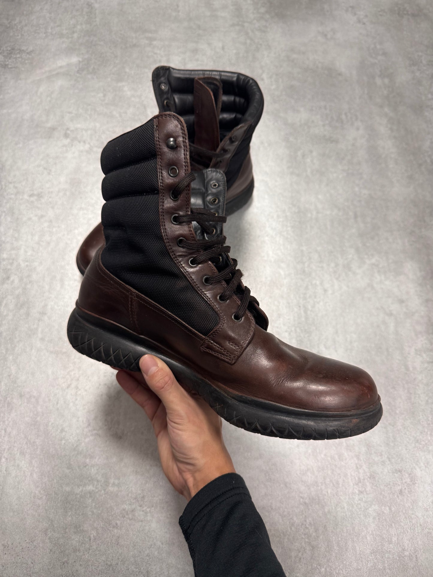 FW1999 Prada Brown Leather High Boots (43eu/us9,5)