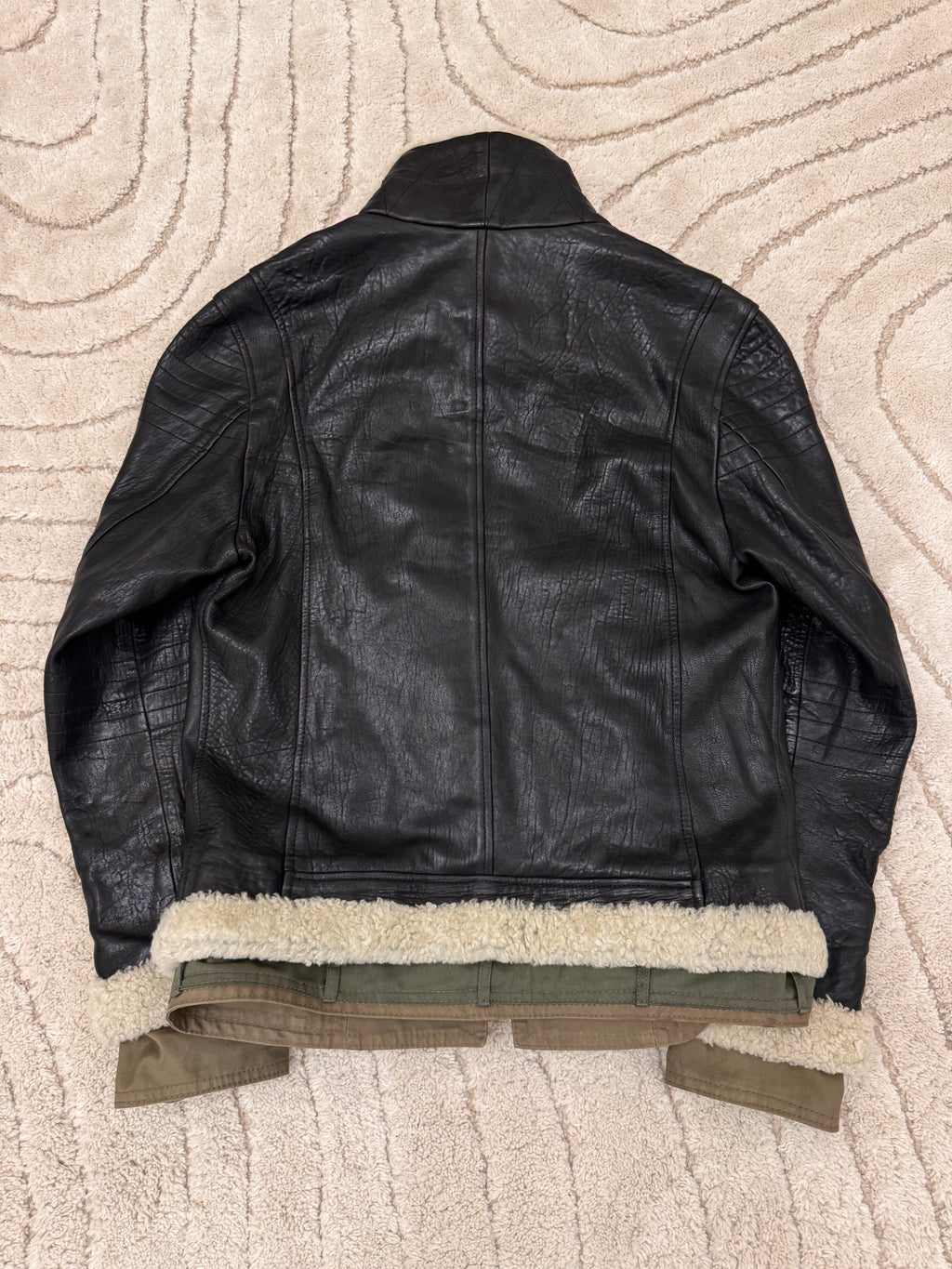 FW2005 Dolce & Gabbana Heavy Shearling Army Combat Jacket