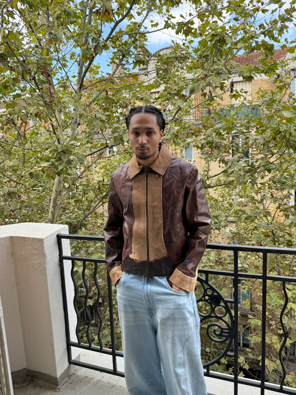 2000s Imperial Premium Brown Fur Leather Cow Jacket