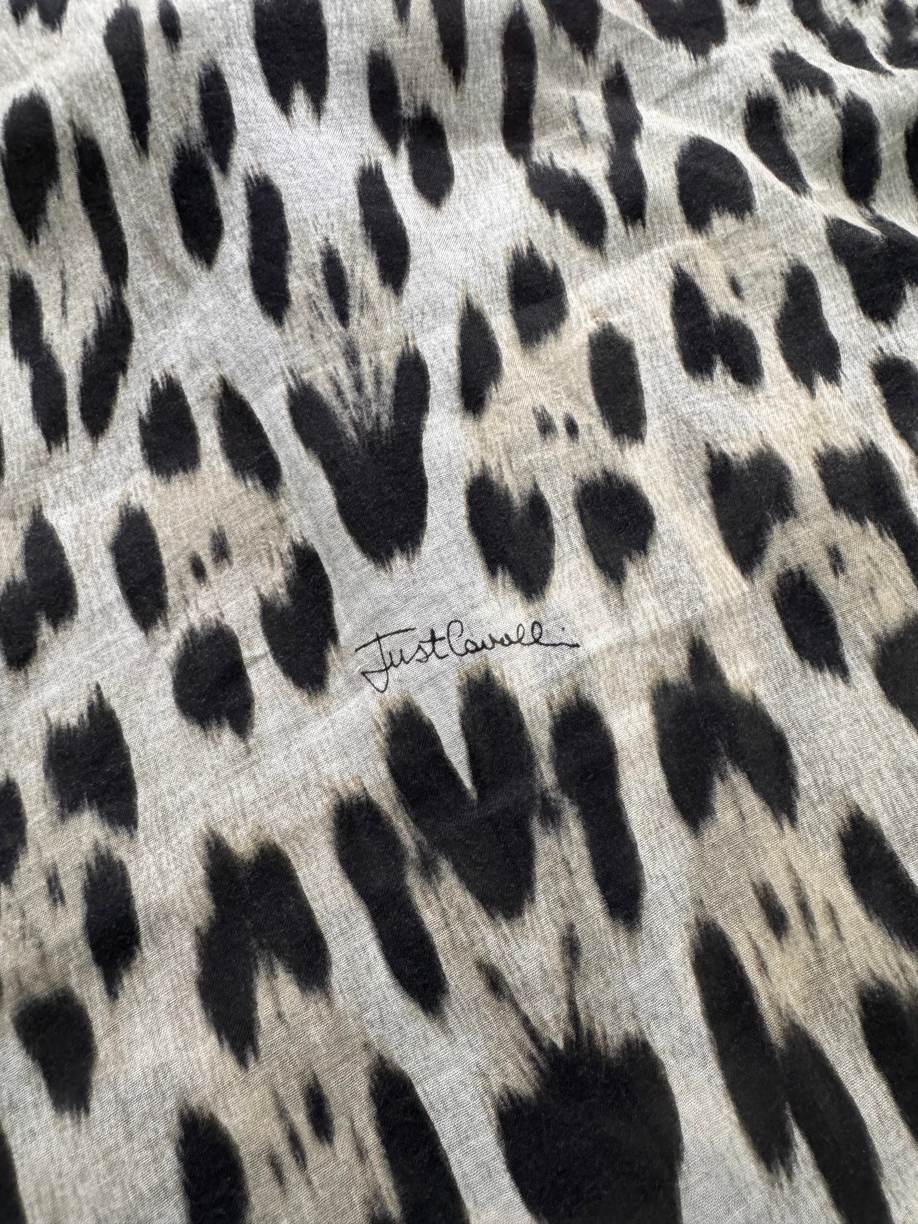 SS2005 Just Cavalli Leopard Ocean Gradient Shirt