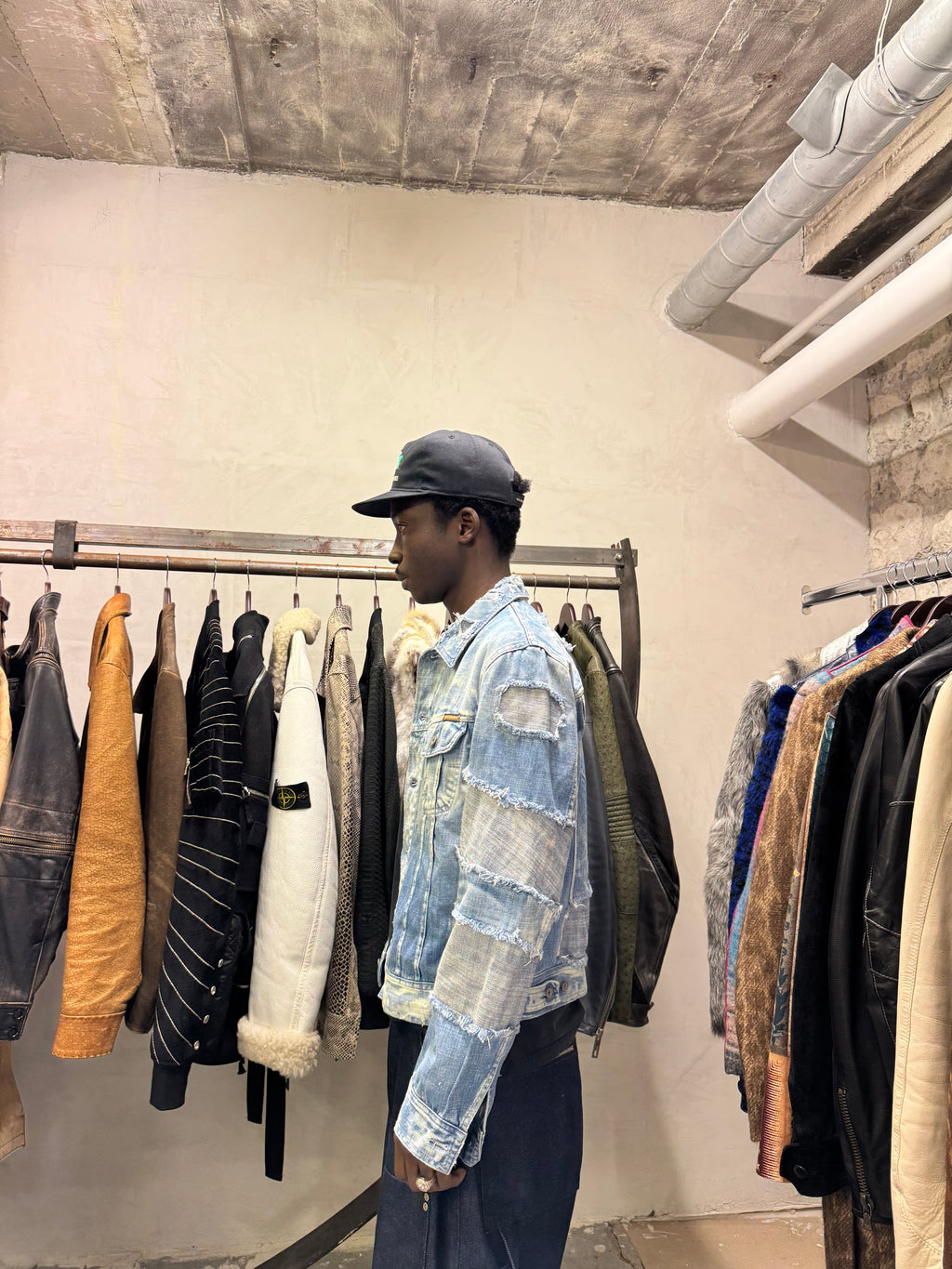 AW2004 Dolce & Gabbana Distressed Denim Edgy Jacket