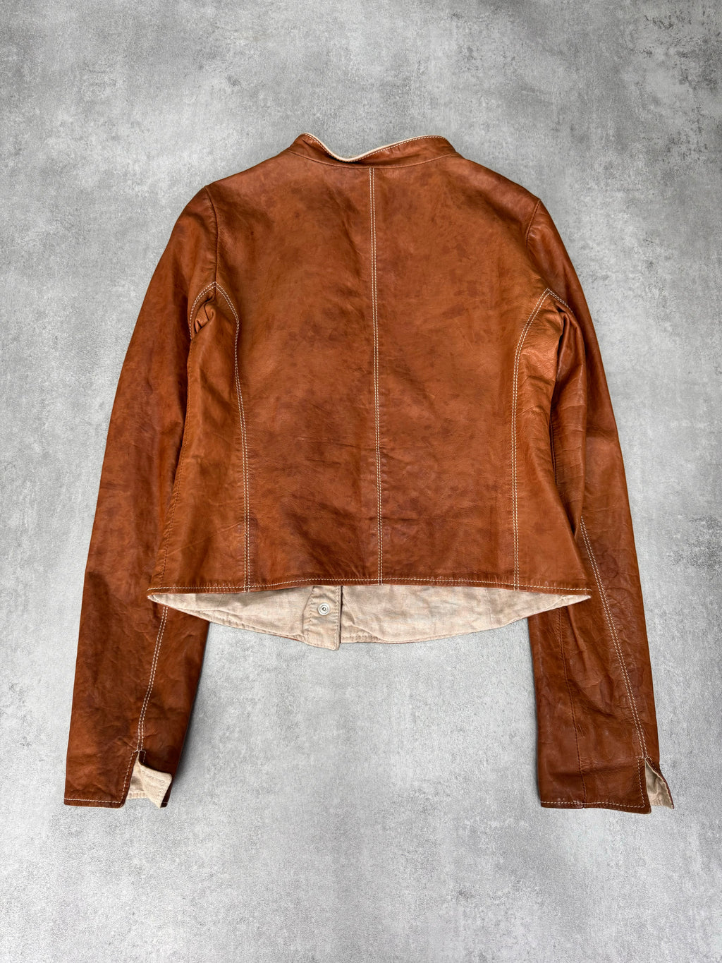 SS2009 Emporio Armani Asymmetrical Leather Jacket