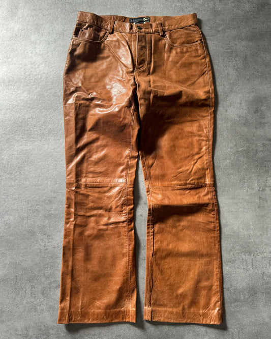 AW2005 Cavalli Rock Leather Biker Pants  (M) - 1