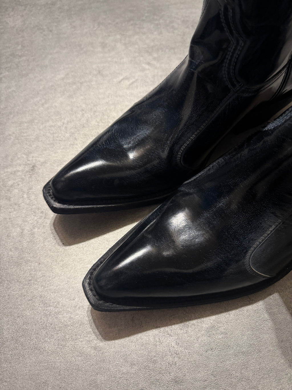 AW2012 Emporio Armani Aged Navy Boots