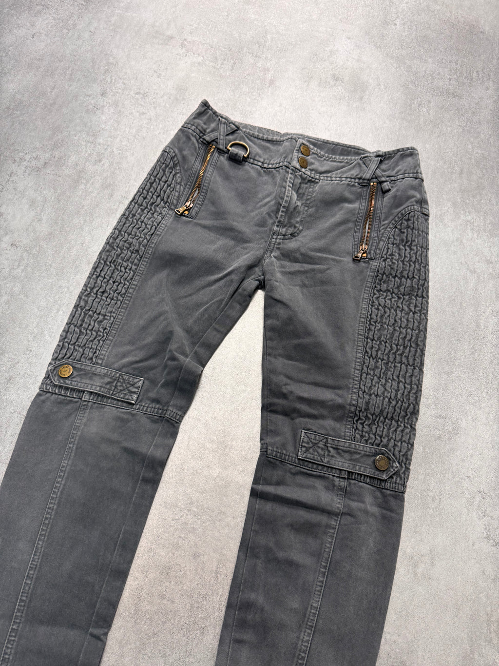 2000s Dolce & Gabbana Slim Technical Grey Denim Jeans