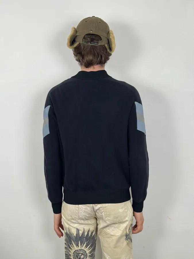 AW2019 Emporio Armani Navy Slim Zip-up Sweater FEcFanM 2