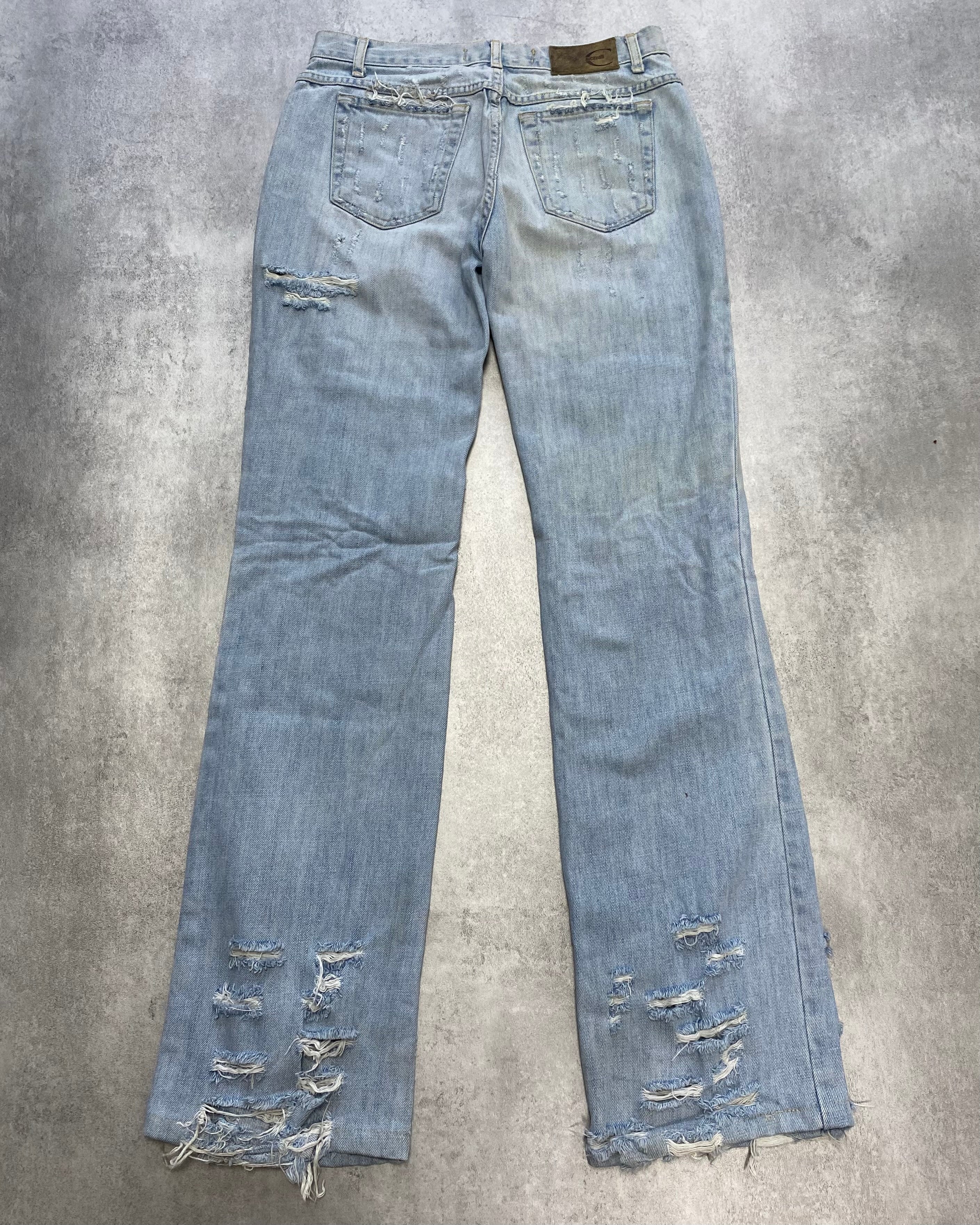 ジャスト カヴァリ クリスタル装飾デニム ジーンズ (XS)