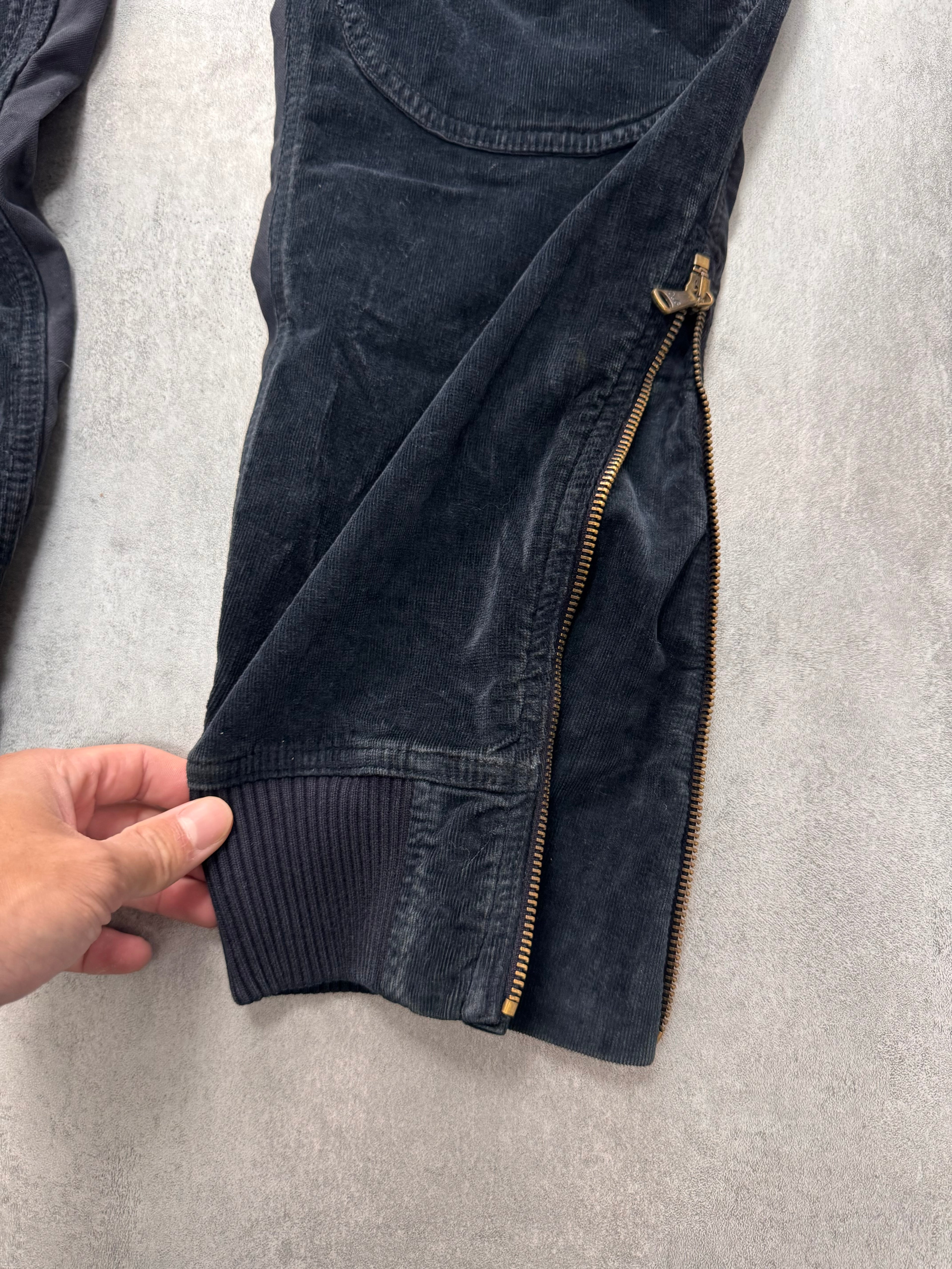 2010s Dolce & Gabbana Navy Hybrid Velvet Cargo Pants