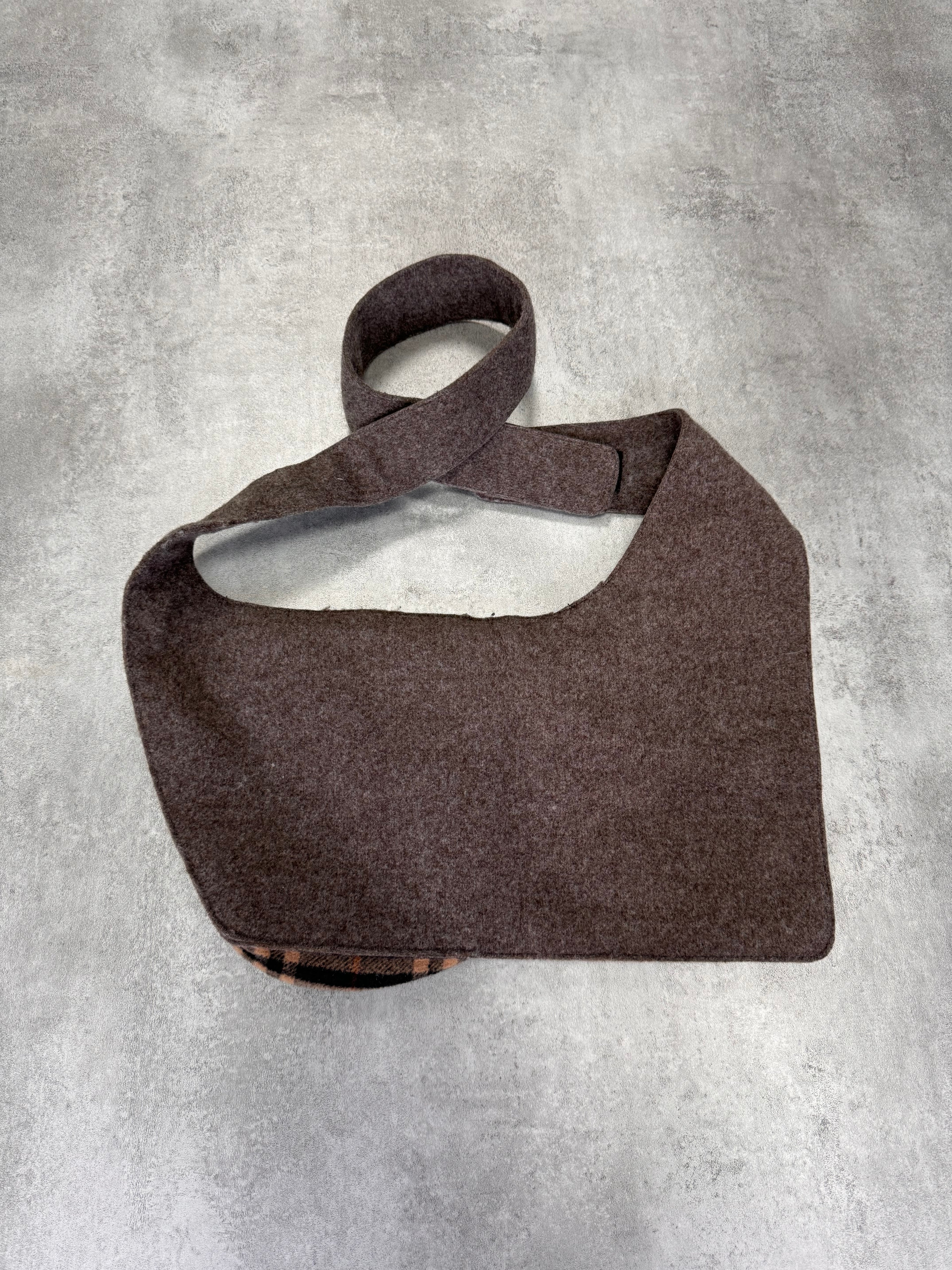 2000s Dolce & Gabbana Multi-Pocket Wool Cross Body Bag