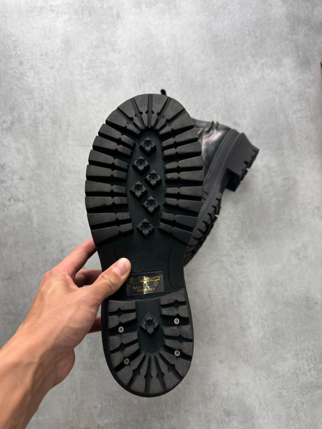 Acne Studios Trooper Black Ankle Boots