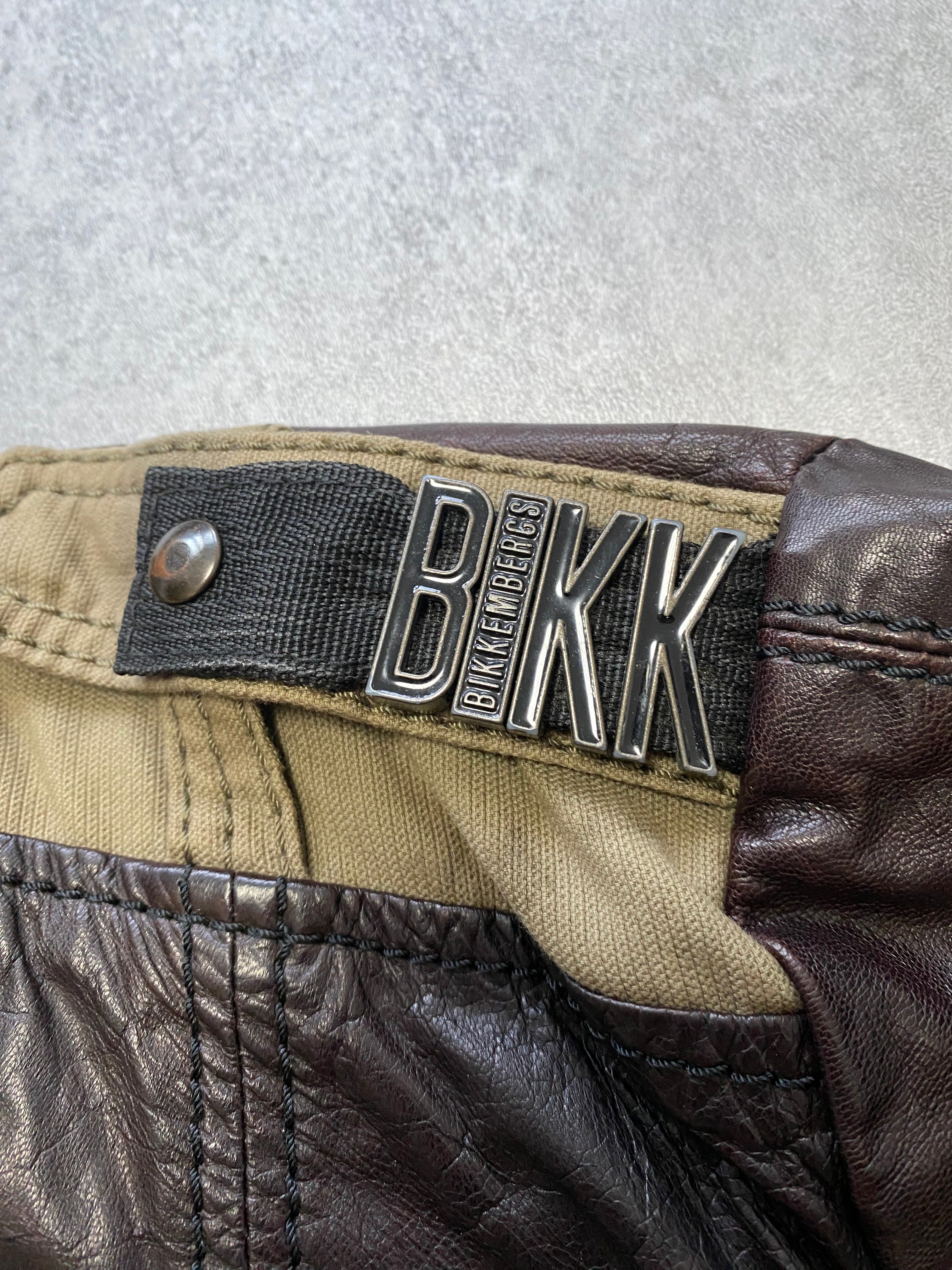 Dirk Bikkembergs Elite Parachute Brown Leather Jacket