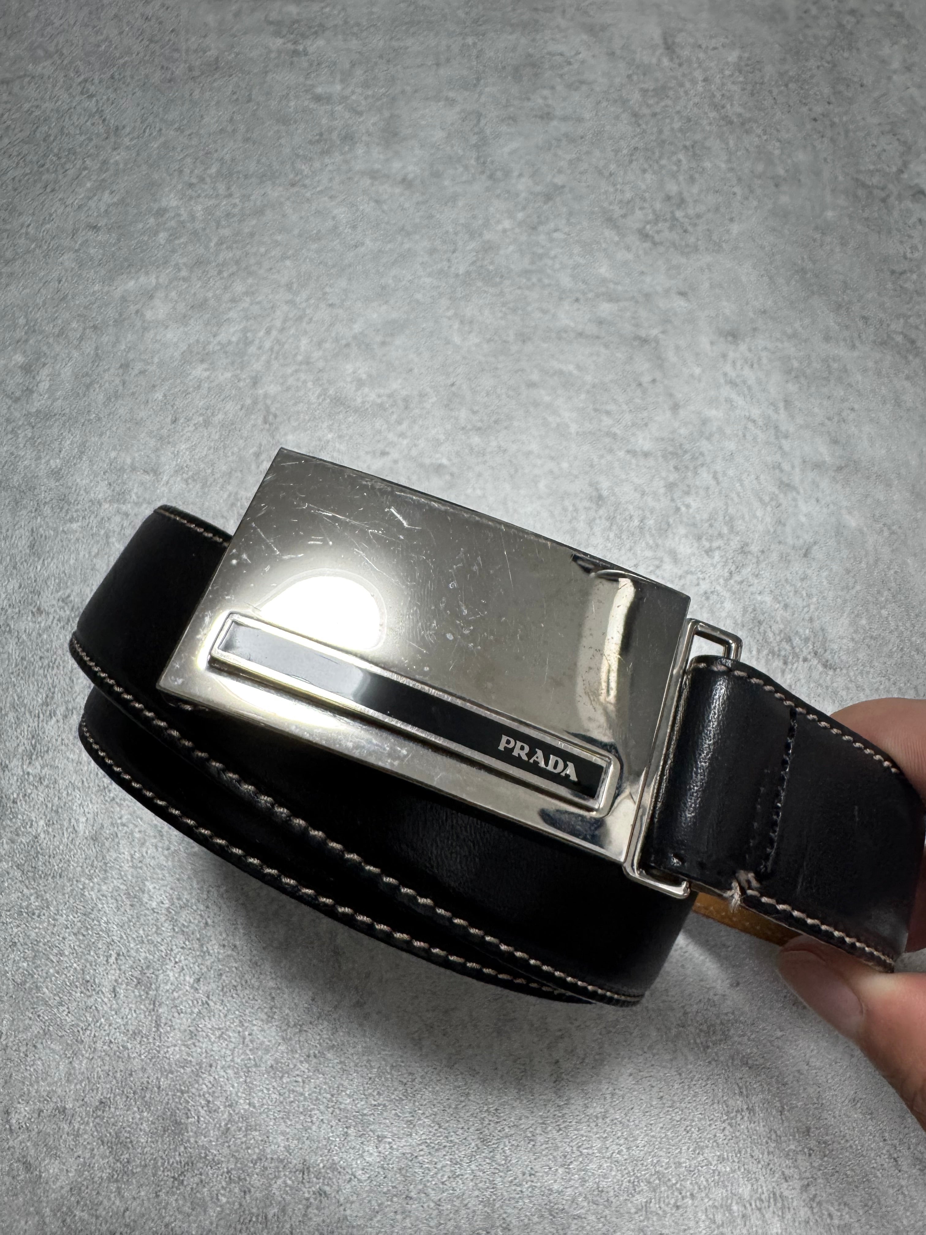 Prada Metal Buckle with Ferré Leather Belt