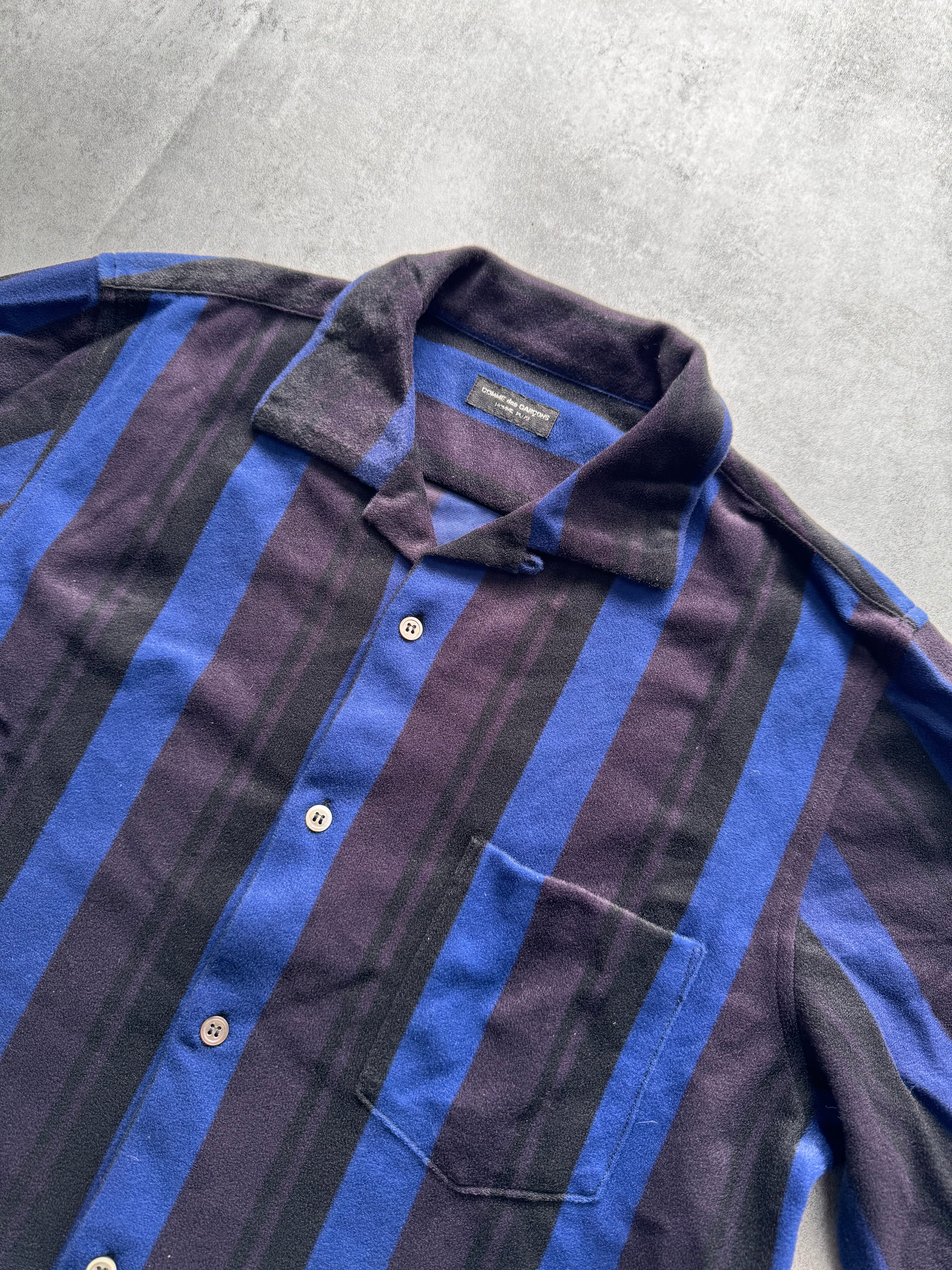SS1996 Comme Des Garçons Homme Plus Striped Velvet Shirt