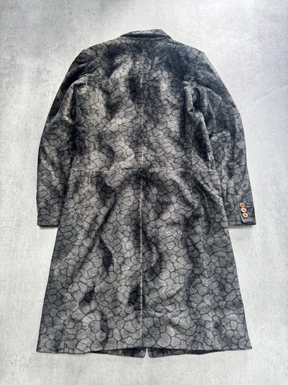 2000s Versace Grey Shell Long Coat (XS)