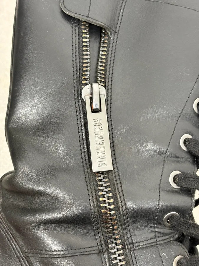 2010s Dirk Bikkembergs Black Ankle Leather Bootd yHpvIBE 9