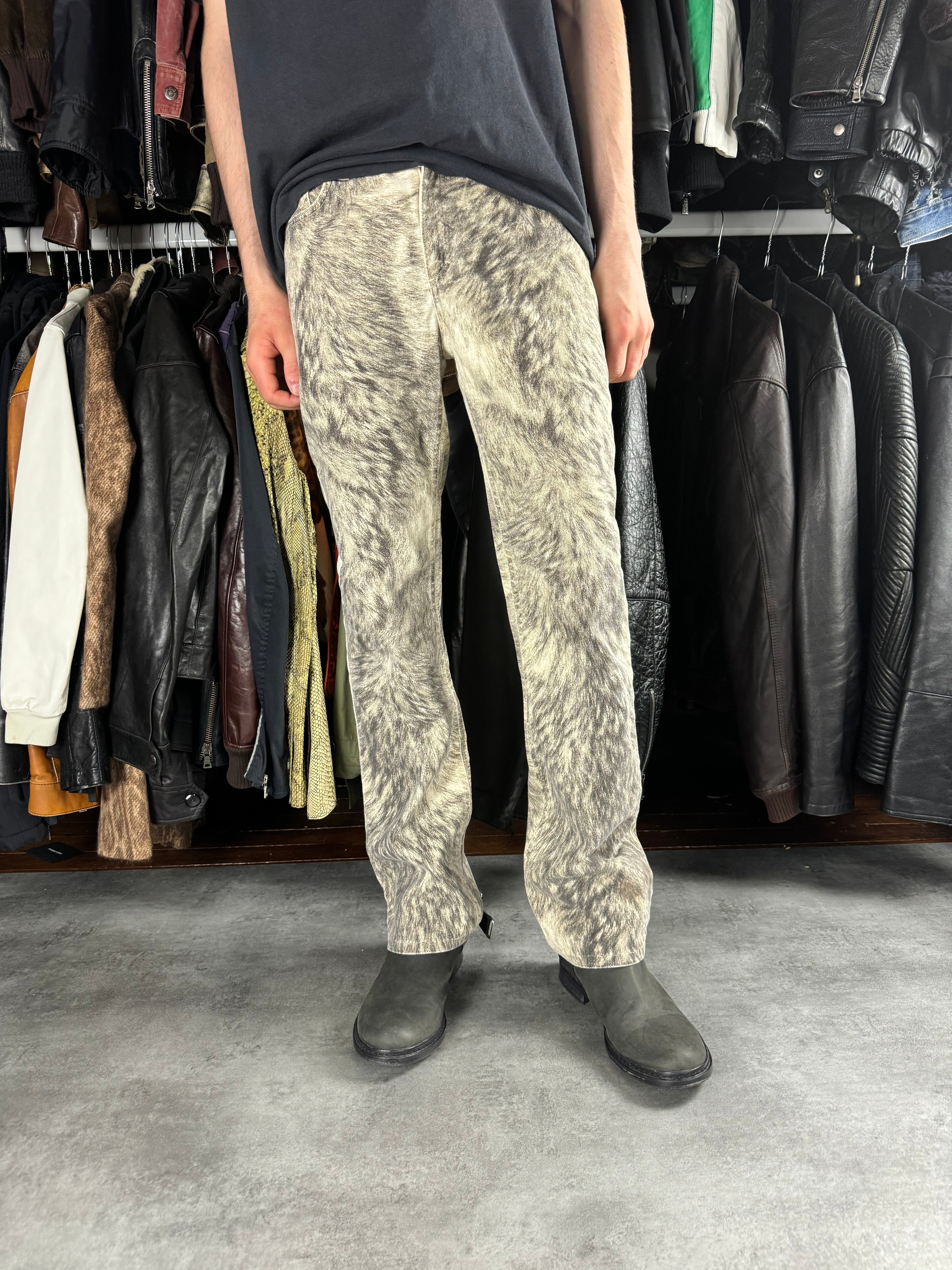 AW1999 Roberto Cavalli Heavy Animal Pants