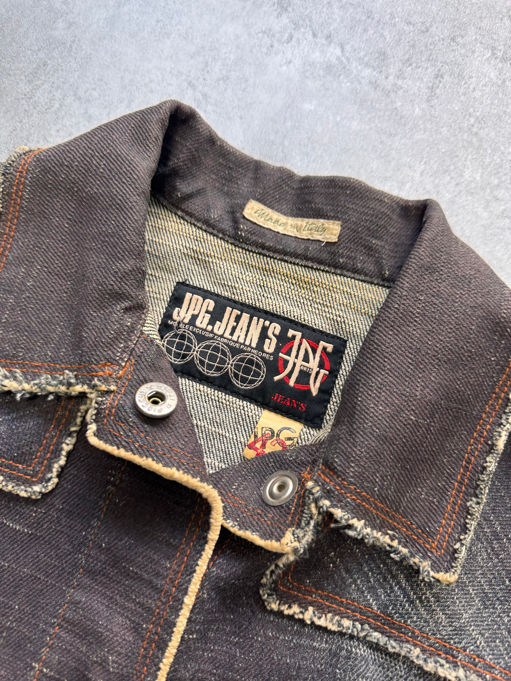 2000s Jean Paul Gaultier Denim Patchwork Jacket & Long Skirt Set