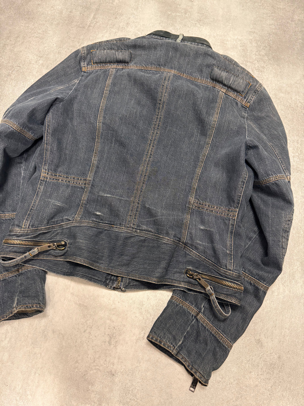 AW2004 Dolce & Gabbana Astro Biker Cafe Denim Jacket