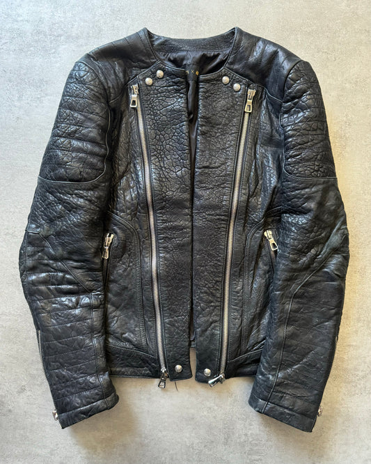 AW2015 Balmain x H&M Pure Biker Leather Jacket (M) - 1