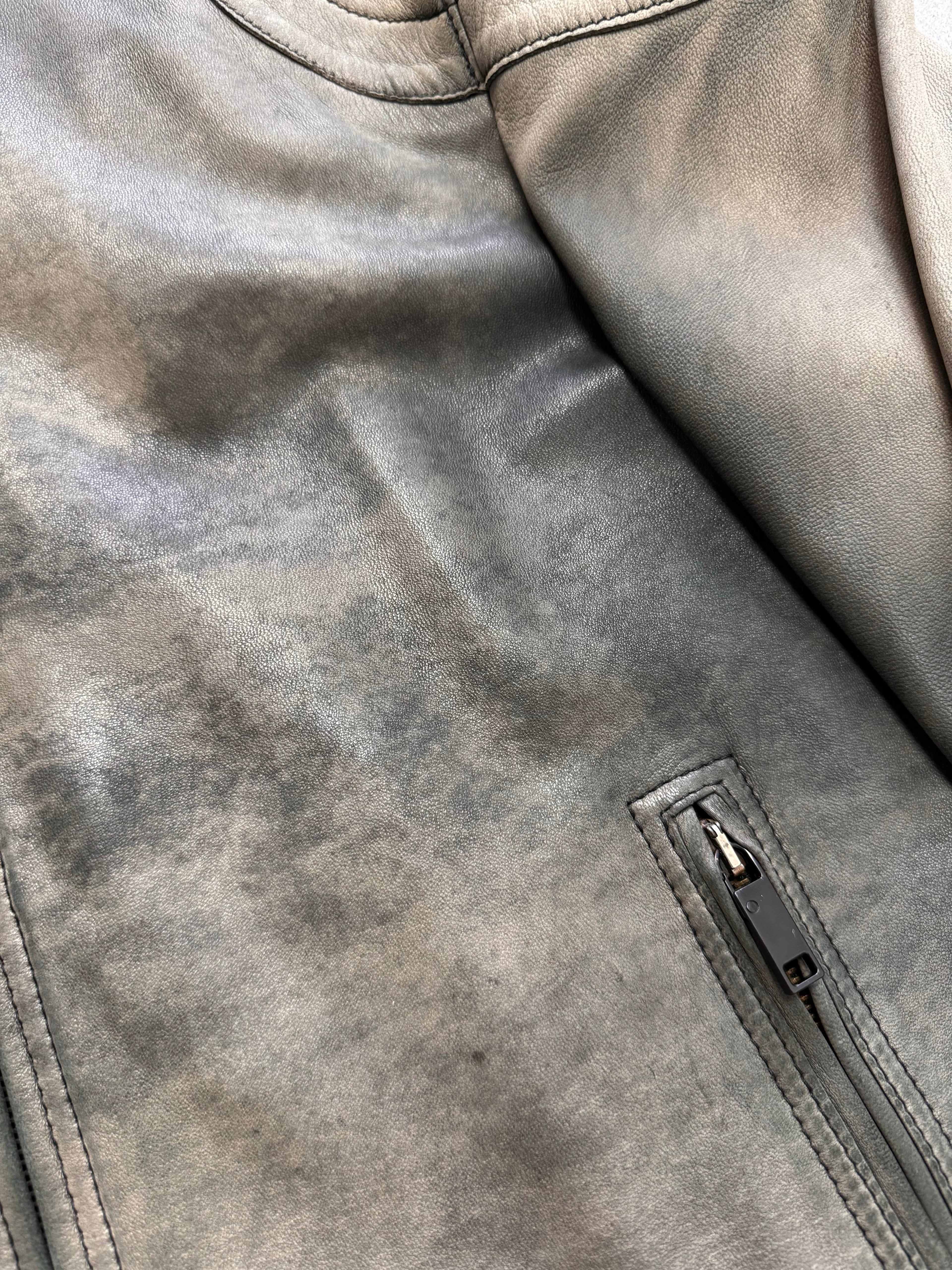 2000s Just Cavalli Biker Faded Leather Jacket (L)