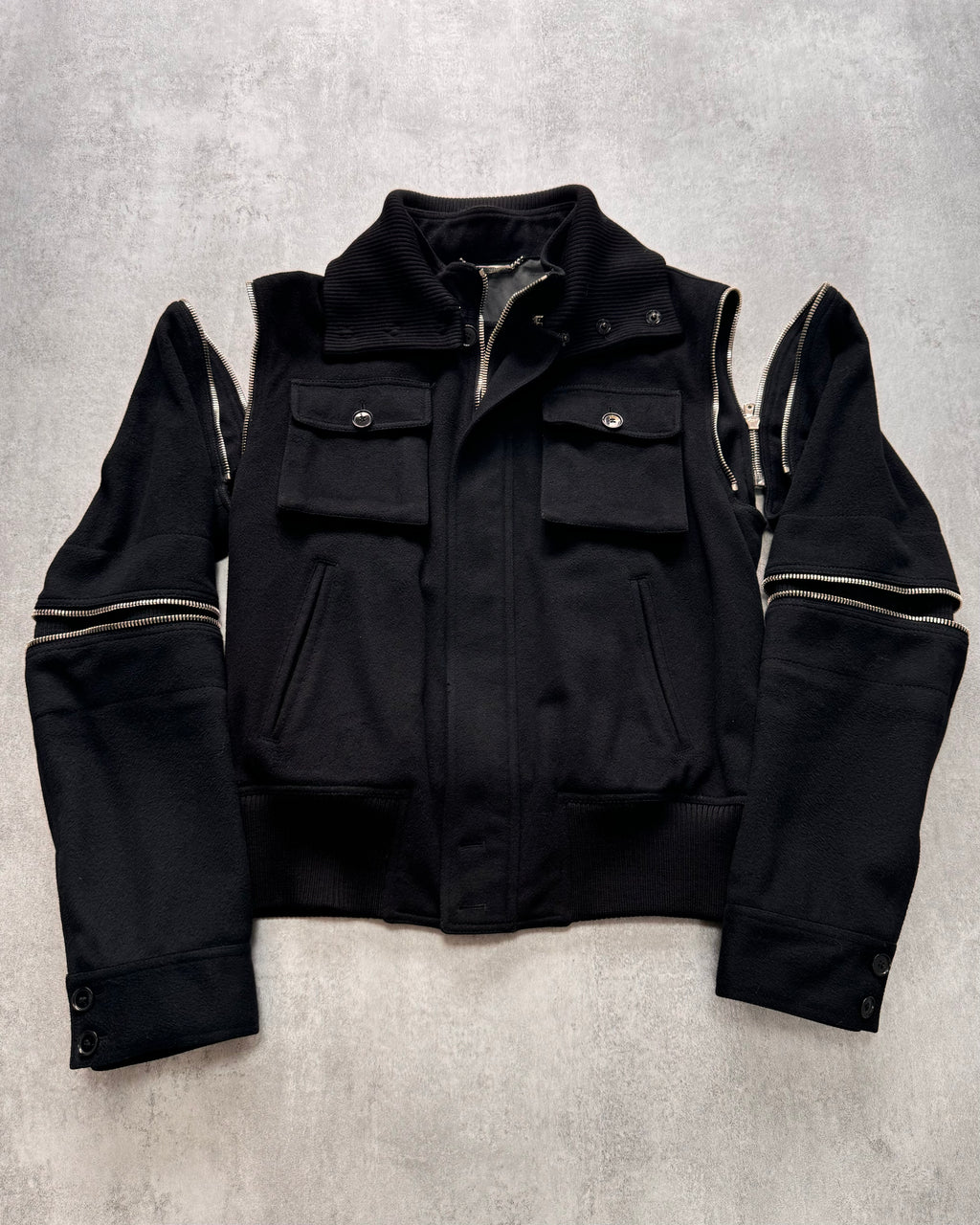 AW2003 Dolce & Gabbana Utility Detachable Wool Jacket