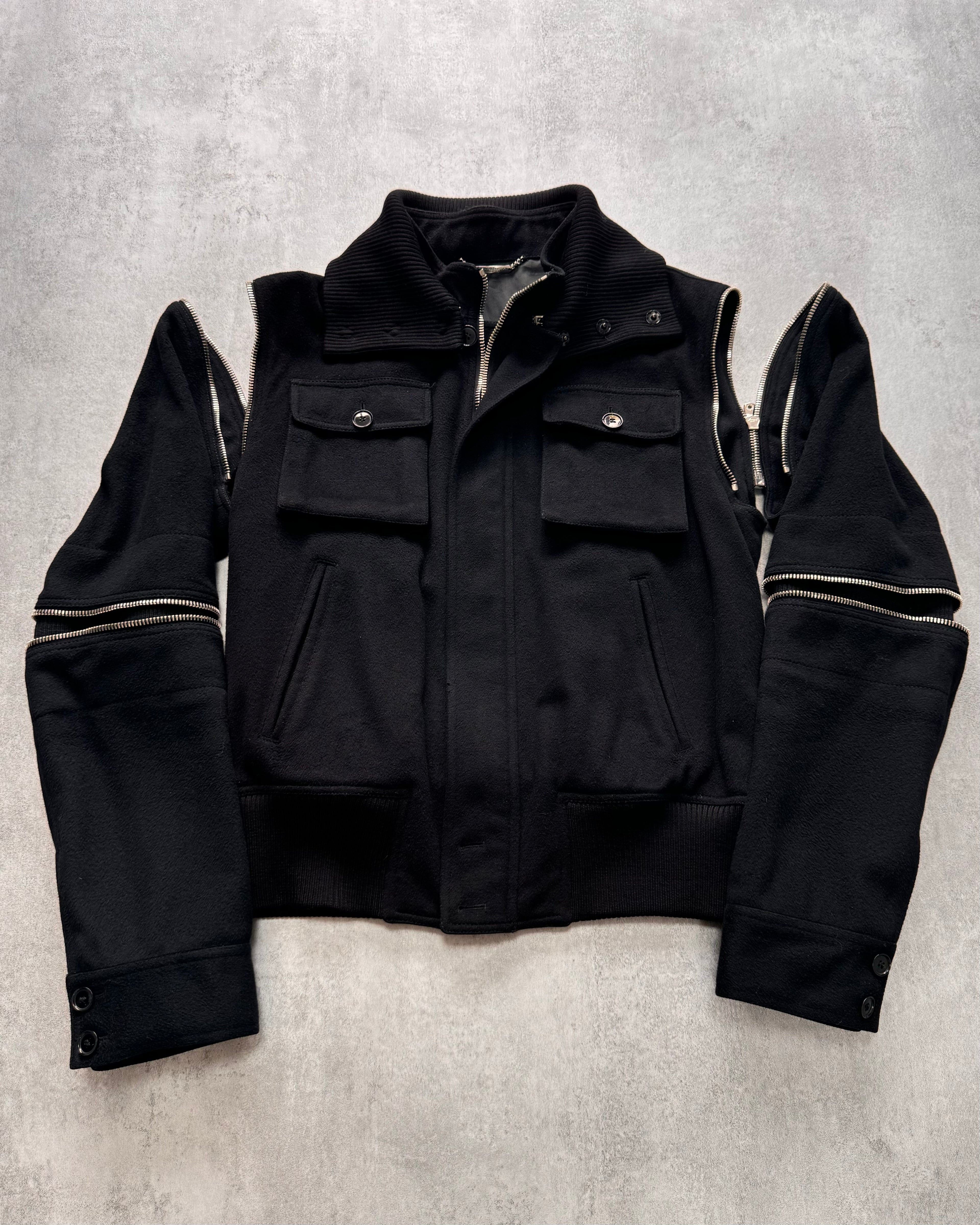 AW2003 Dolce & Gabbana Utility Detachable Wool Jacket