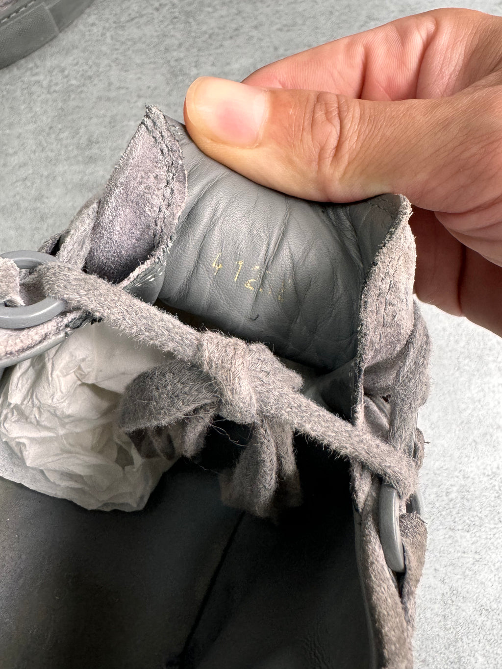 Balenciaga Arena High Grey Suede Leather Sneakers