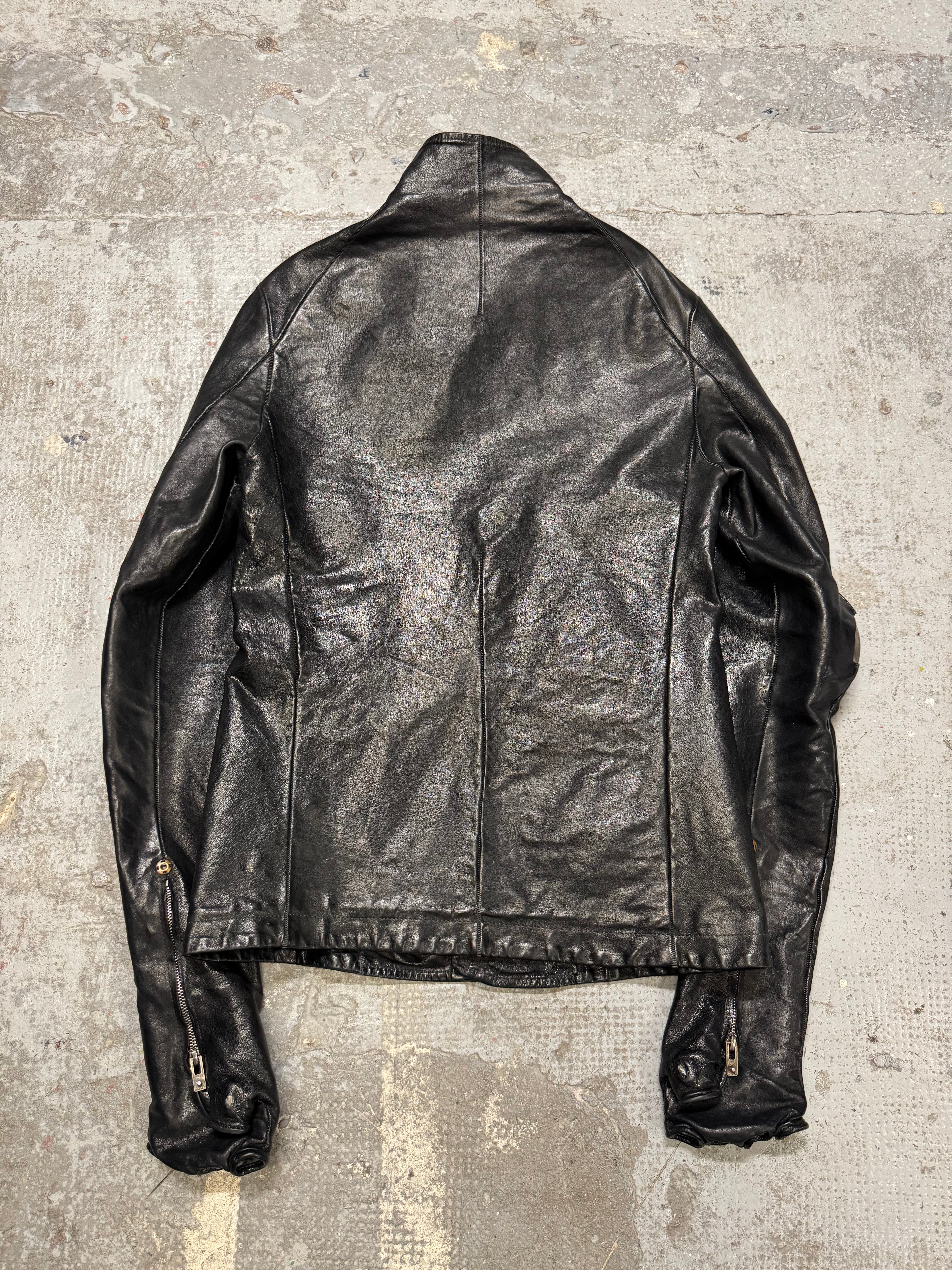 Carol Christian Poell Gloved Prosthetic Elbow Black Leather Jacket