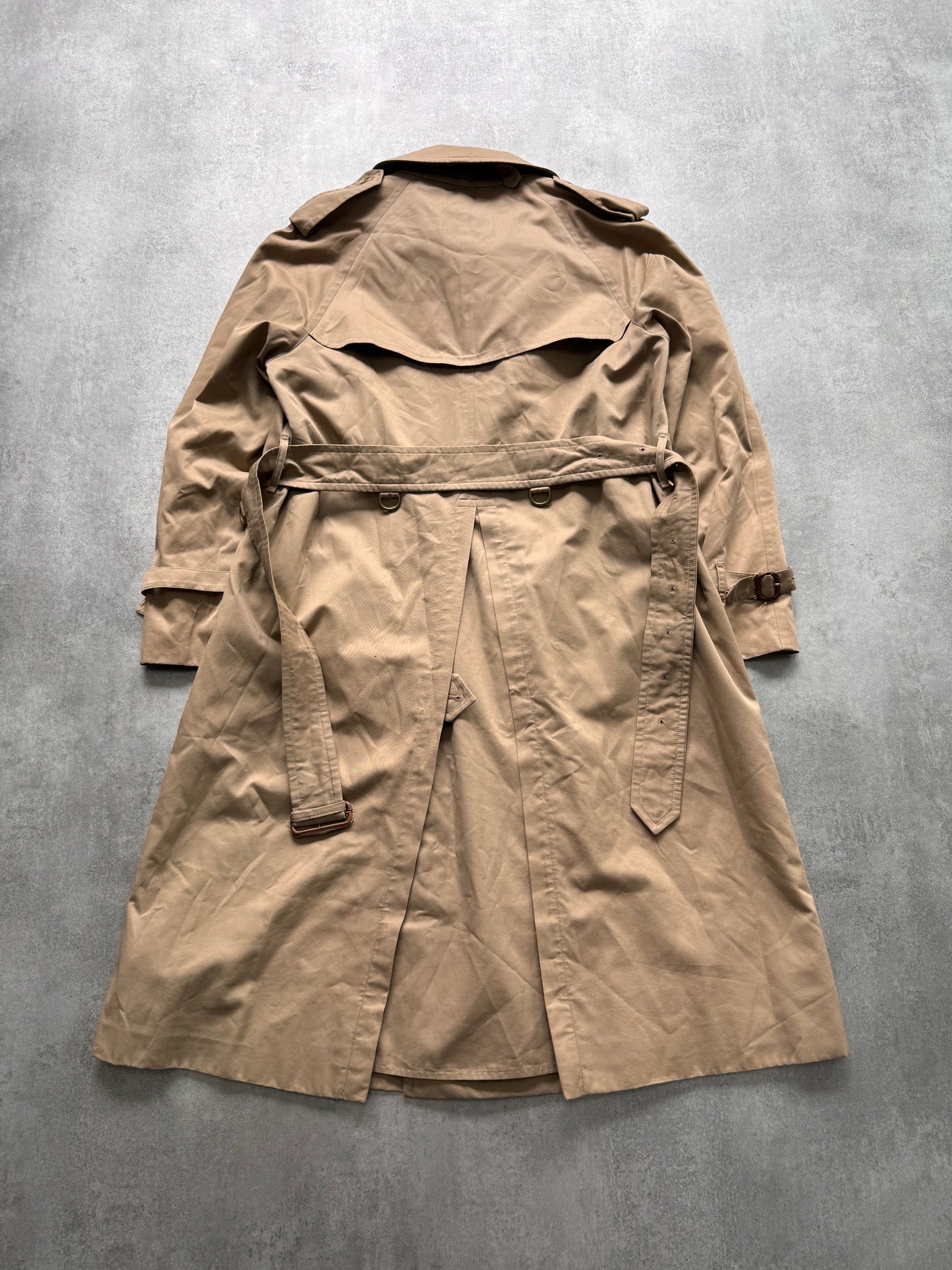 1990s Burberrys English Beige Trench Coat (M)
