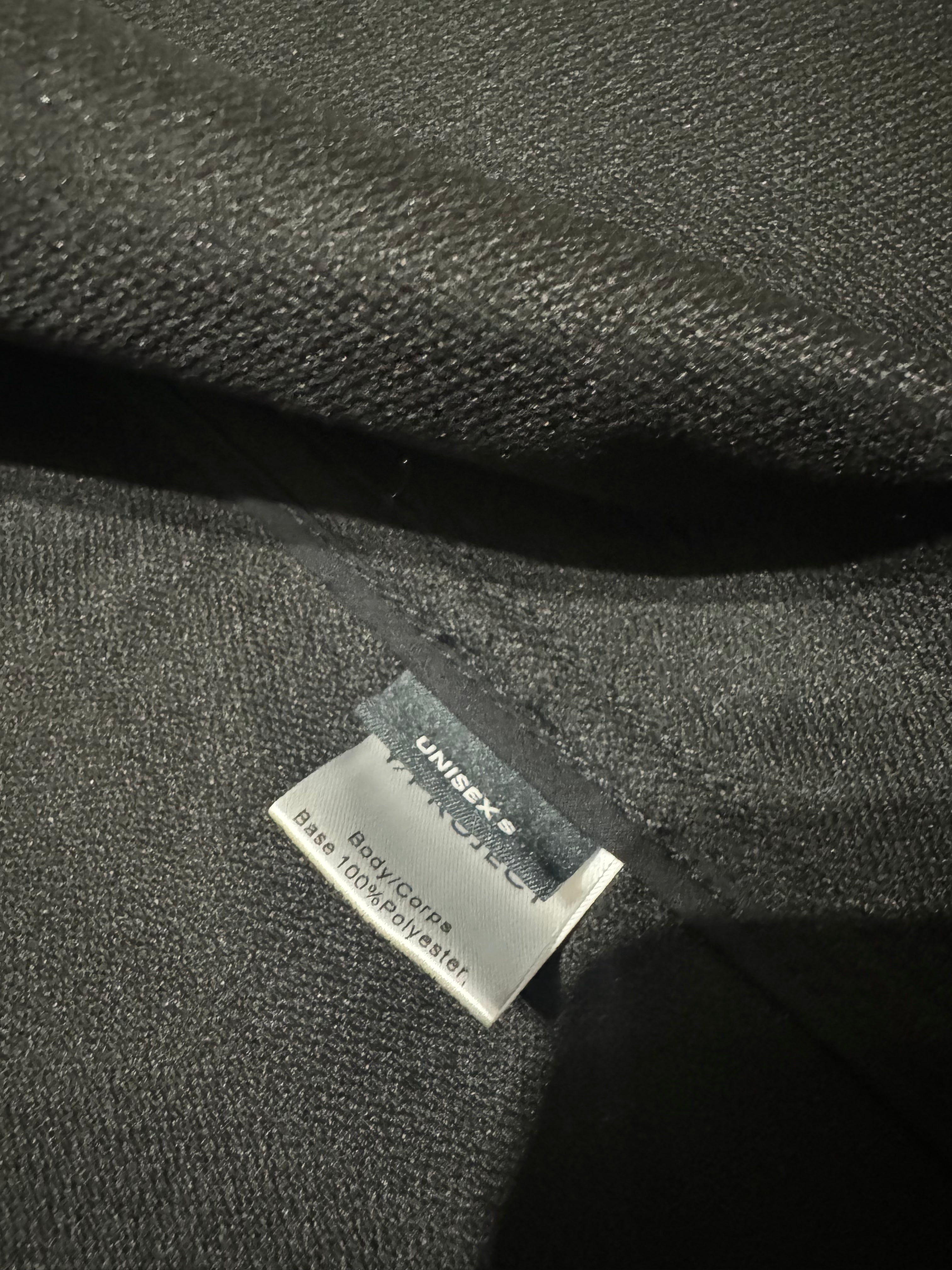 SS2025 Y/Project Black Hook & Eye Grained Faux-Leather Shirt (L) - 3