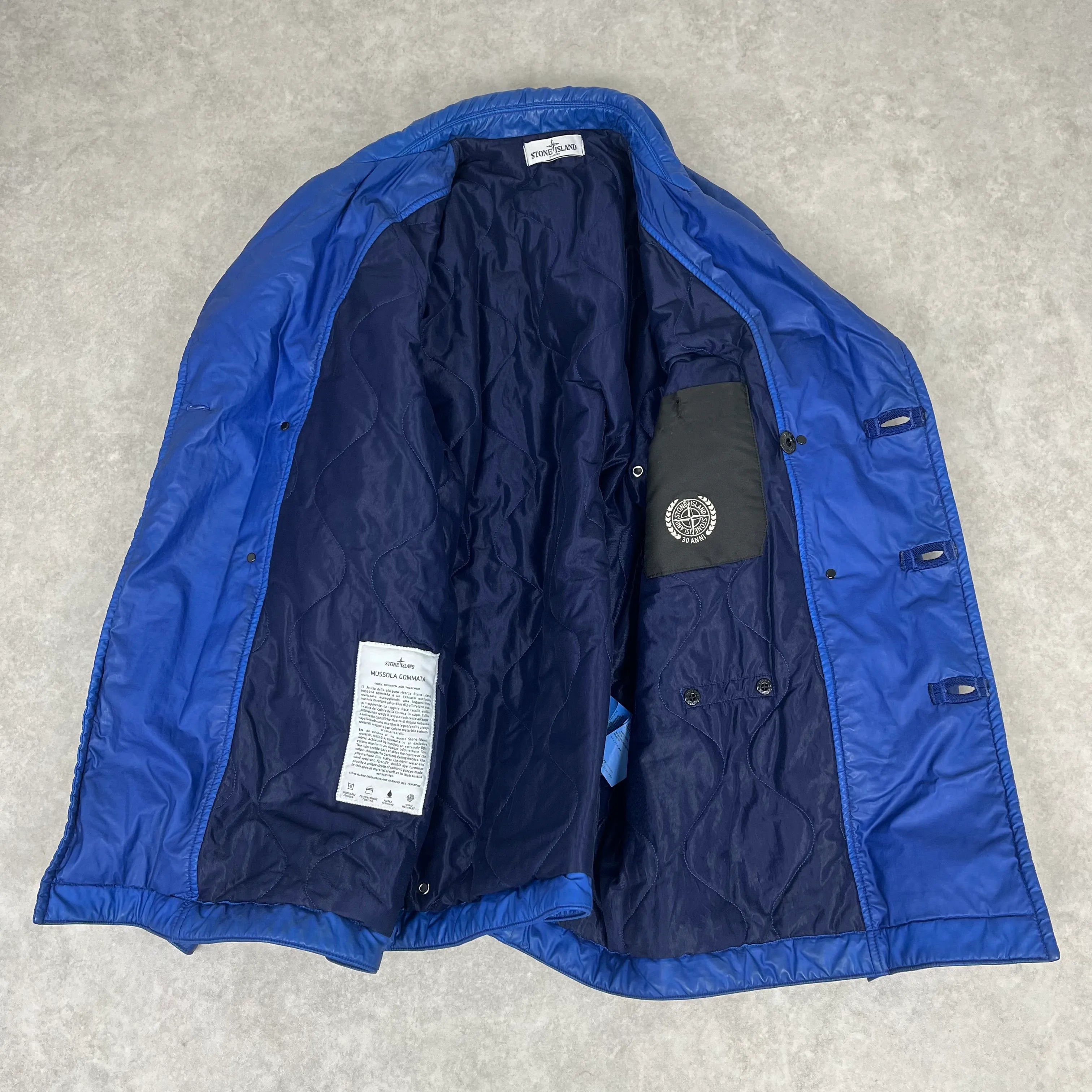 AW2012 Stone Island Blue Caban Mussola Gommata Jacket eBktHCE 5