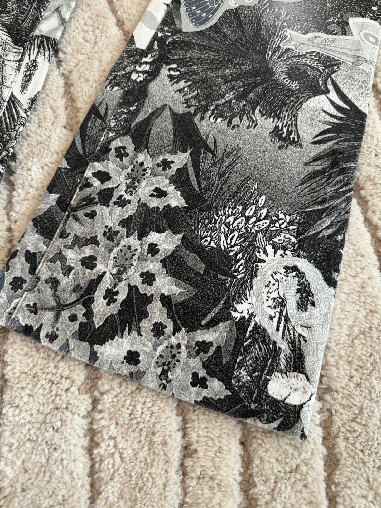 Just Cavalli Black & White Floral Printed Pants (S)