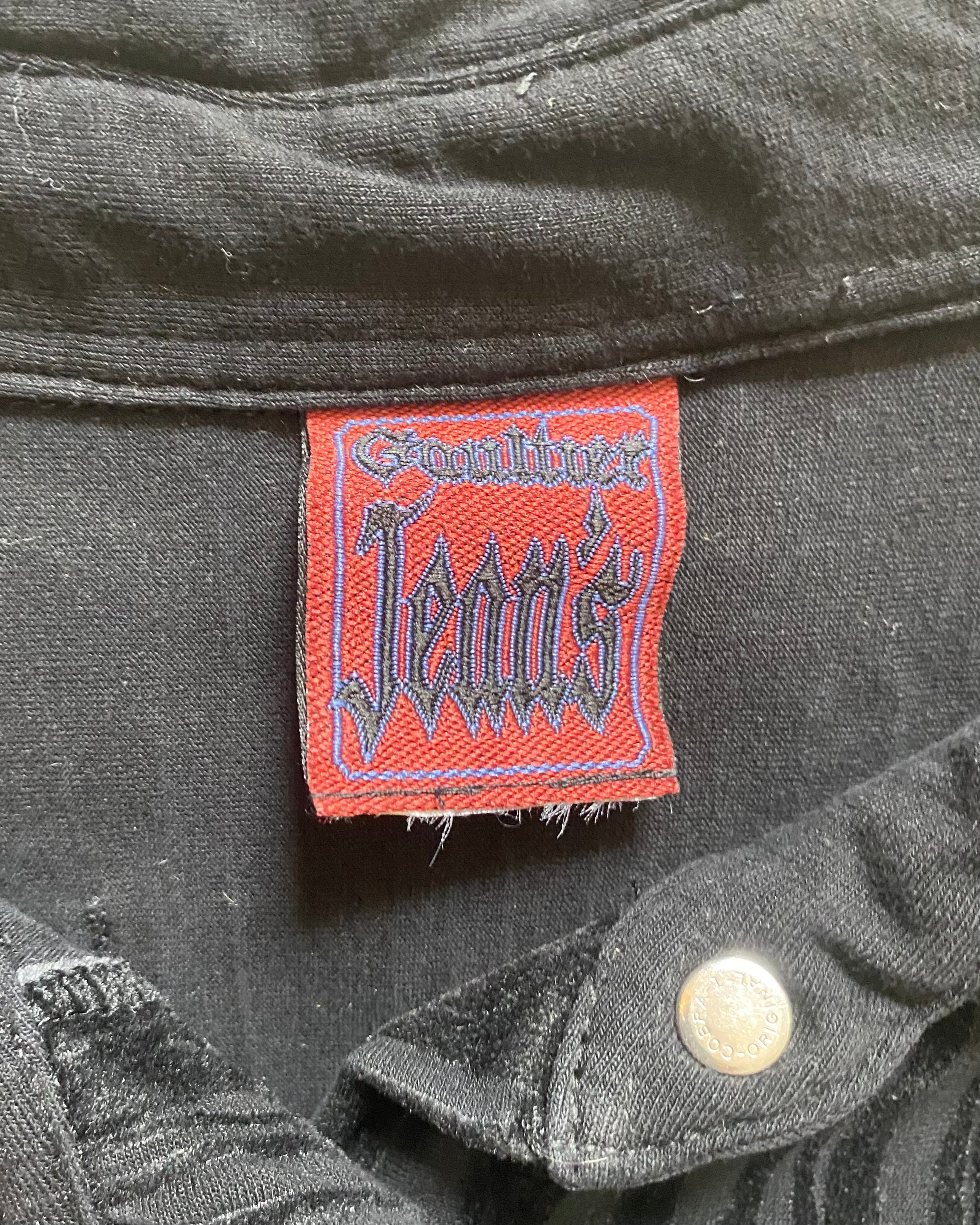 AW98 Jean Paul Gaultier Velvet Blood Drip Shirt (XS)